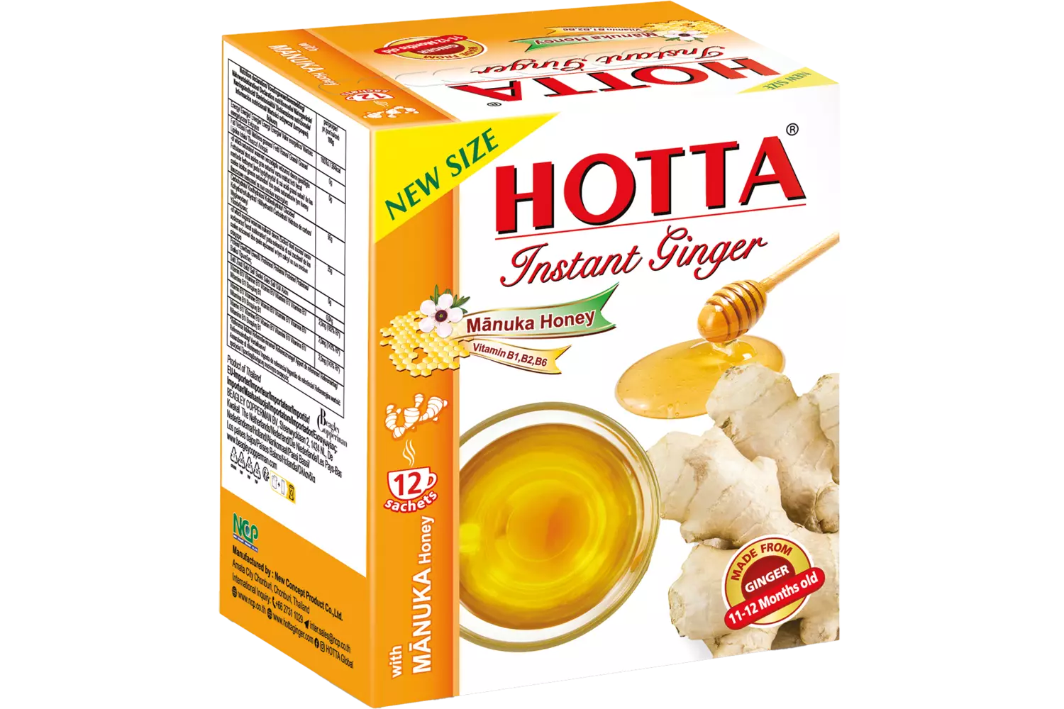 Hotta - Ginger Tea Manuka Honey Box 168g