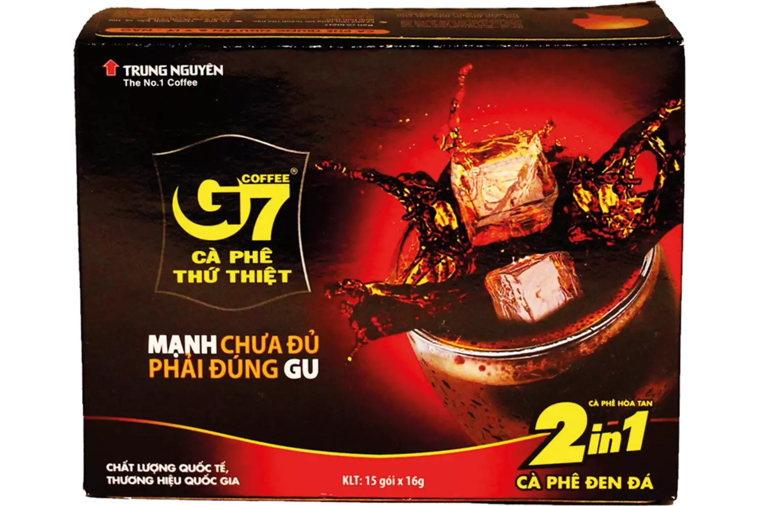 Trung Nguyen - Black Iced Coffee 2 in 1 Box 15x16g