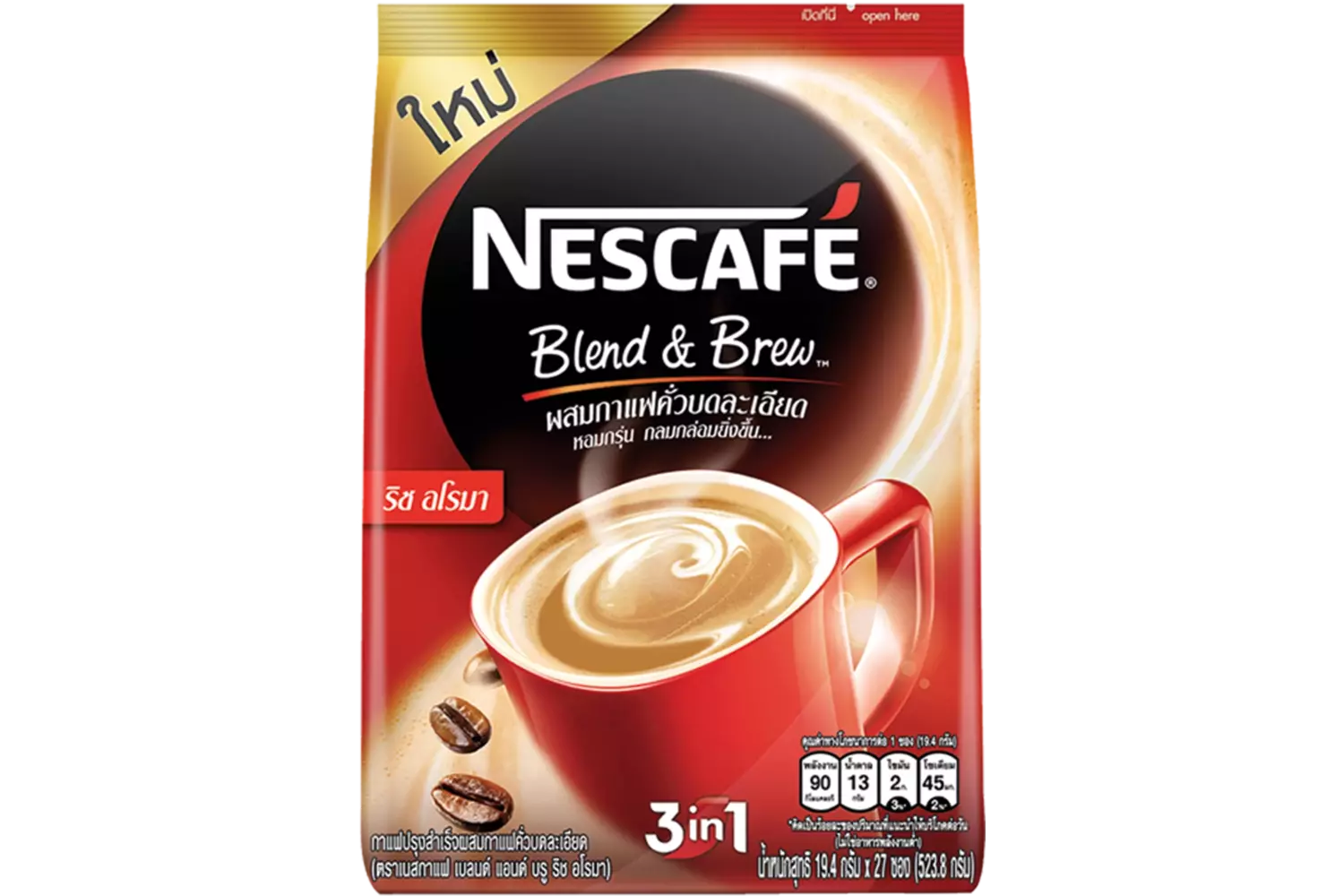 Nescafé - Rich Aroma Koffie Red 3 in 1 Mix Powder
