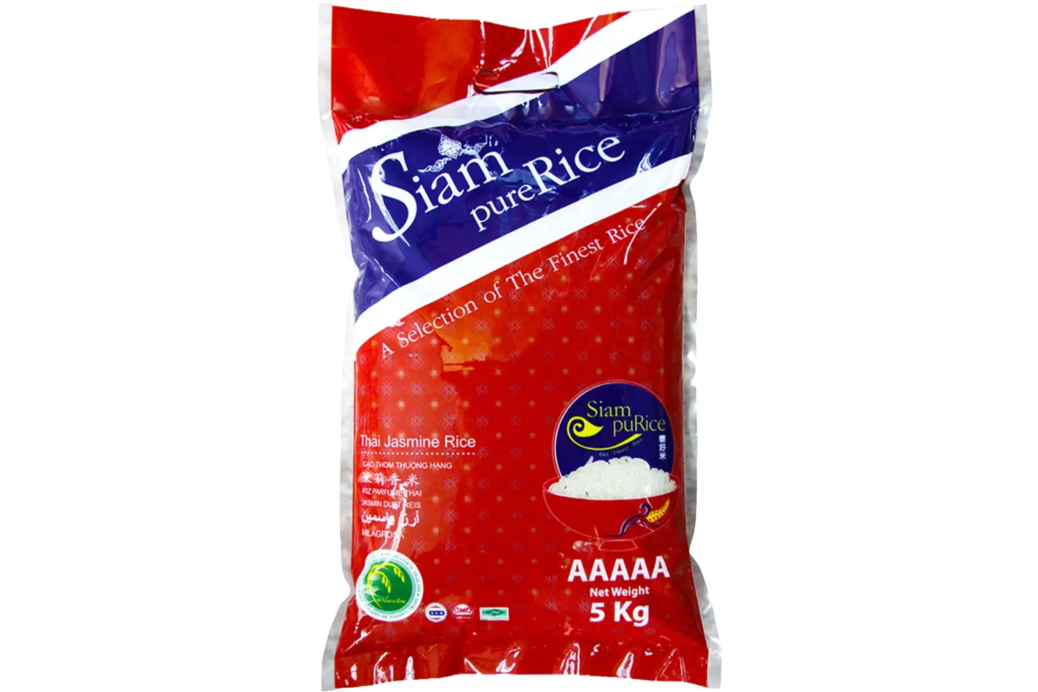 Siam Pure - Thai Hom Mali Jasmine Rice 2026 Premium 5kg
