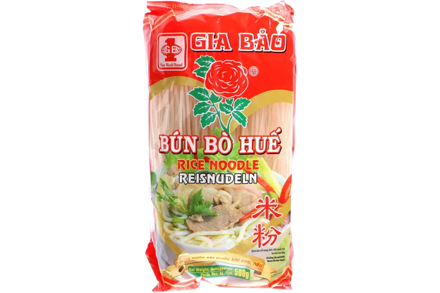 Gia Bao - Rice Noodle Bun Bo Hue 1,5mm 500g