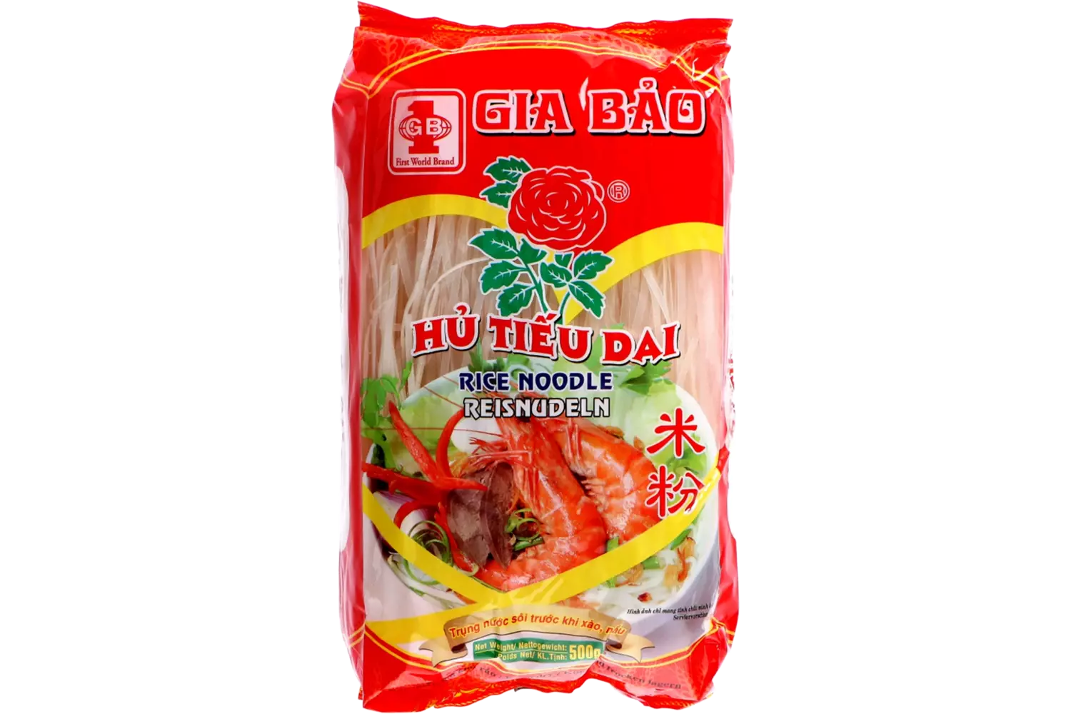 Gia Bao - Rice Noodle Hu Tieu Dai 2.5mm 500g