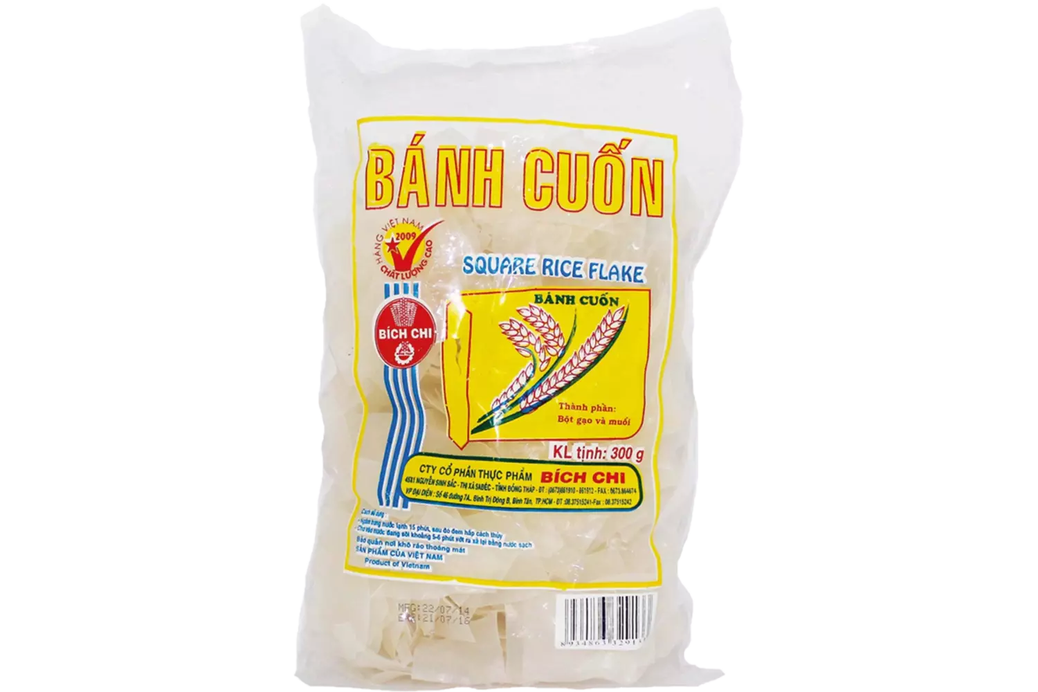 Bich Chi - Square Rice Flake 300g