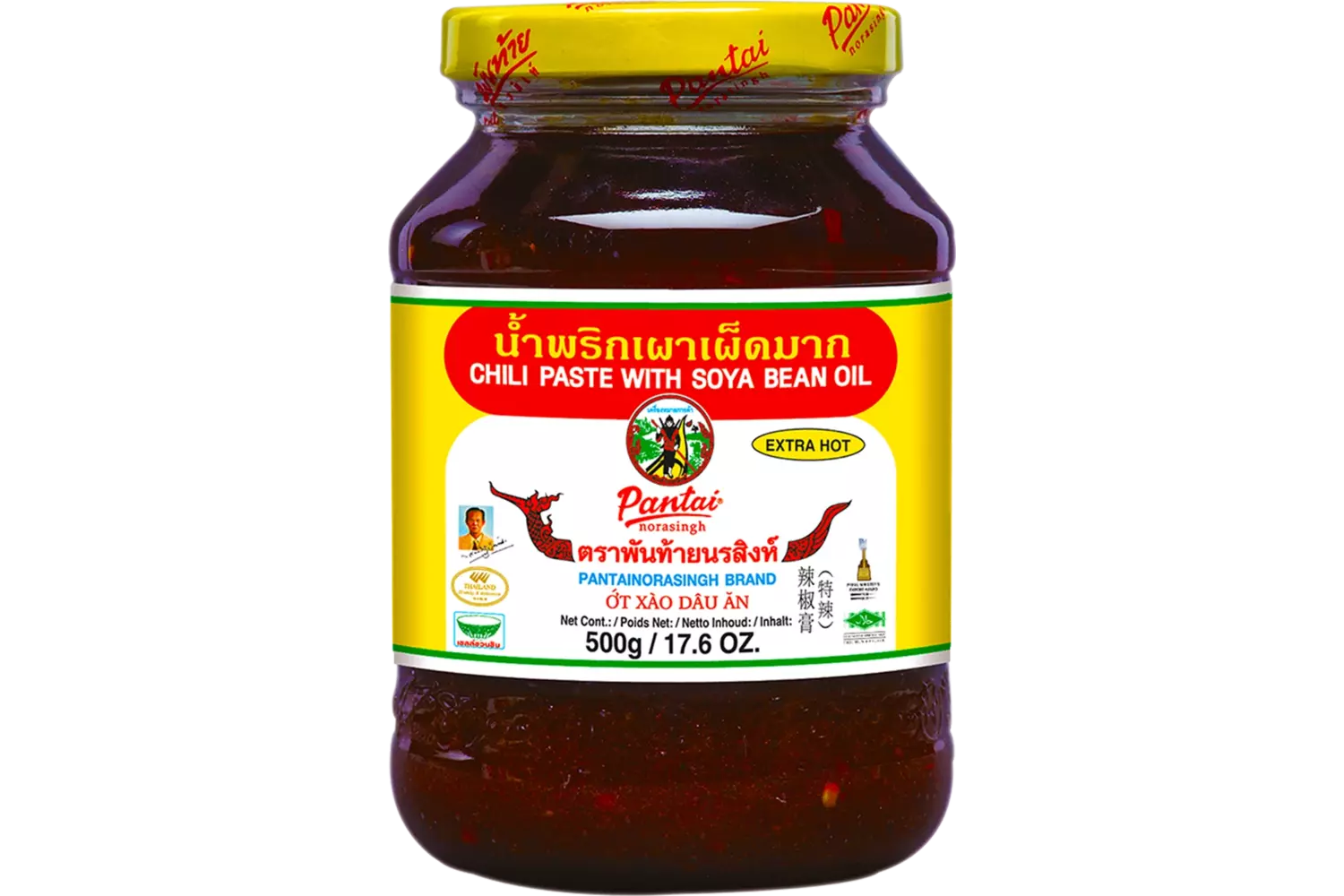 Pantai - Chili Paste Soya Bean Oil Extra Hot Namprikpao 500g
