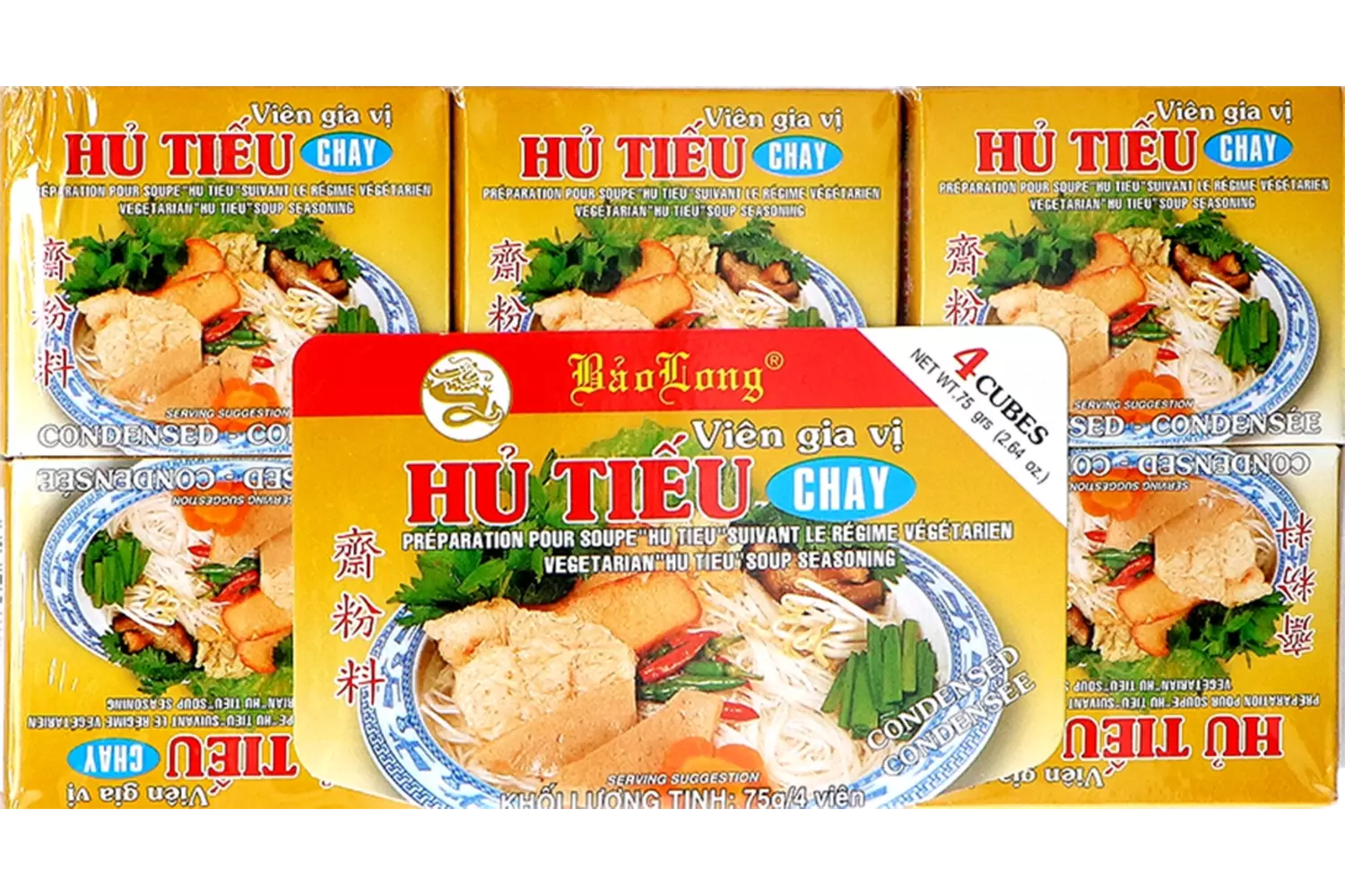 Bao Long - Vegetarian Hu Tieu Soup Seasoning 12x75g