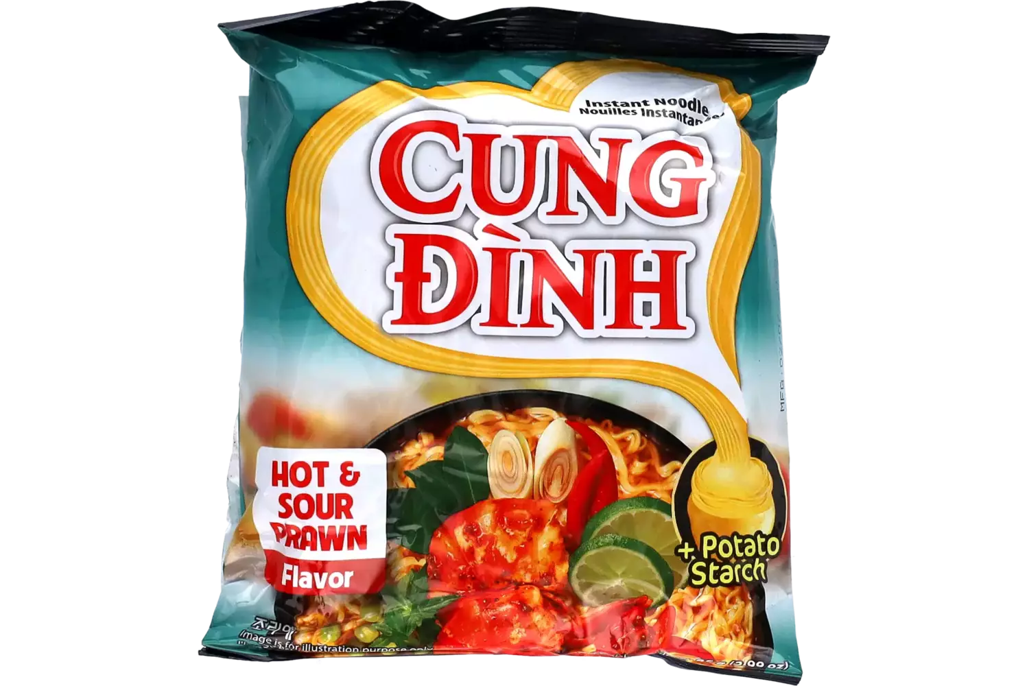 Cung Dình - Instant Noodles Hot & Sour Prawn Hot Pot Cup 85g