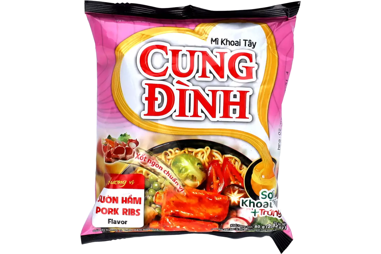 Cung Dình - Instant Noodles Pork Ribs Cup 80g