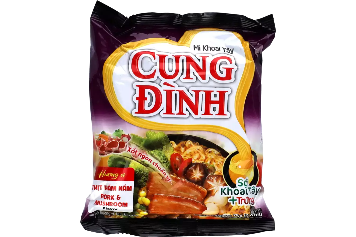 Cung Dình - Instant Noodles Stewed Pork Mushroom Cup 79g