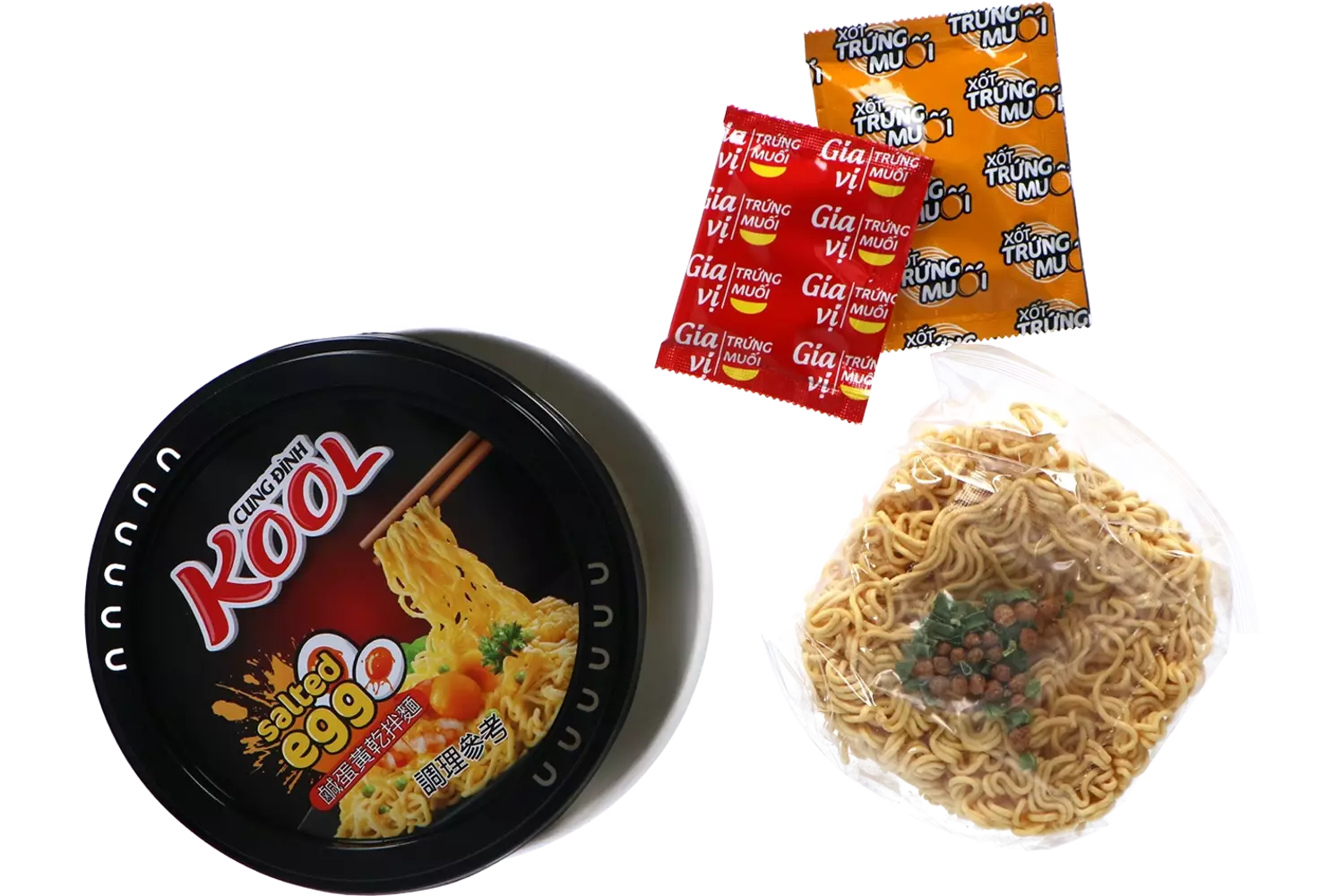Cung Dình - Kool Brand Noodles Salted Egg Bowl 90g