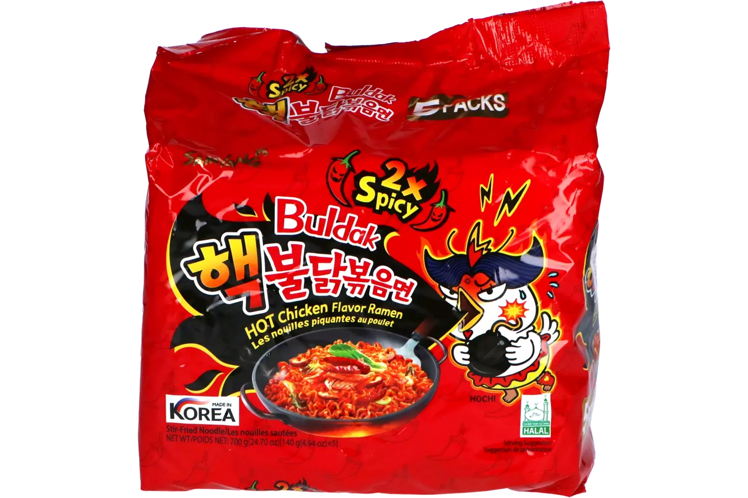Samyang - Buldak Ramen 2x Spicy Bag 140g