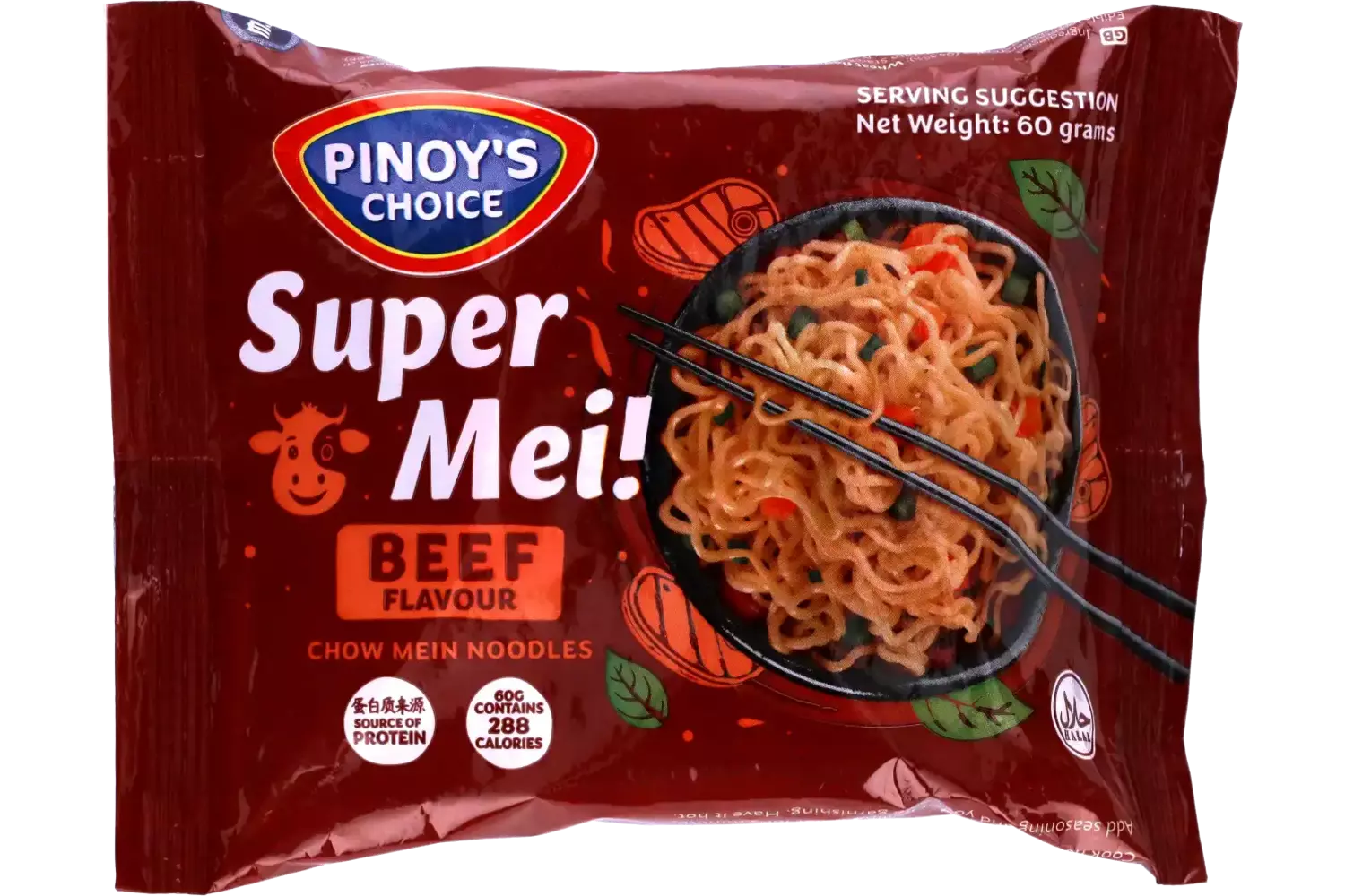 Pinoy's Choice - Super Mei! Chow Mein Noodles - Beef 60g