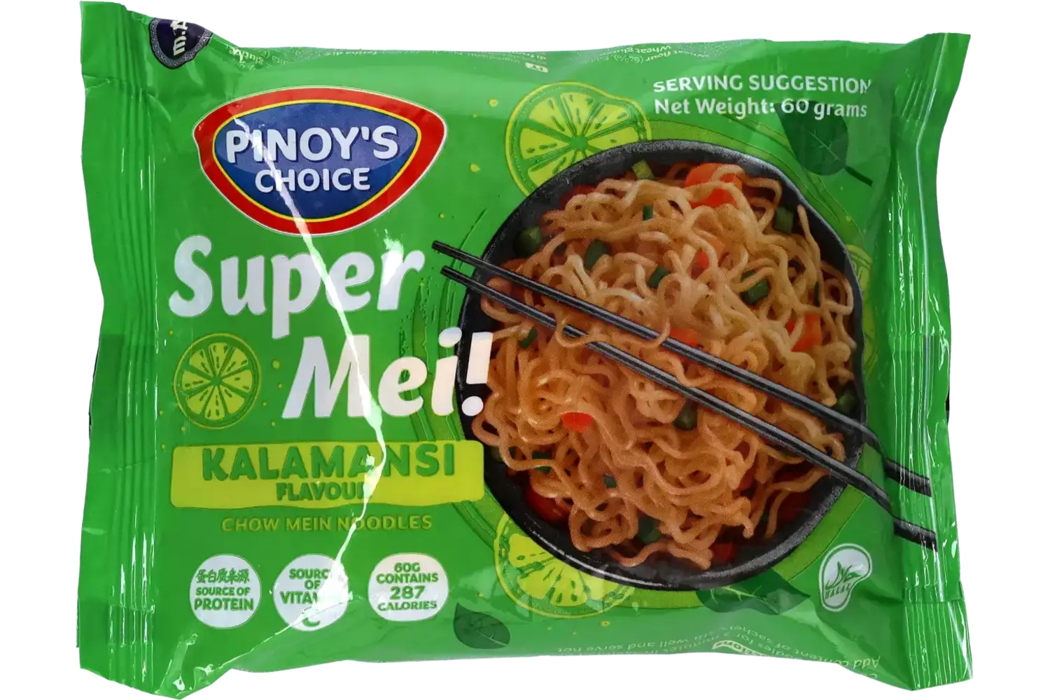 Pinoy's Choice - Super Mei! Chow Mein Noodles - Kalamansi 60g