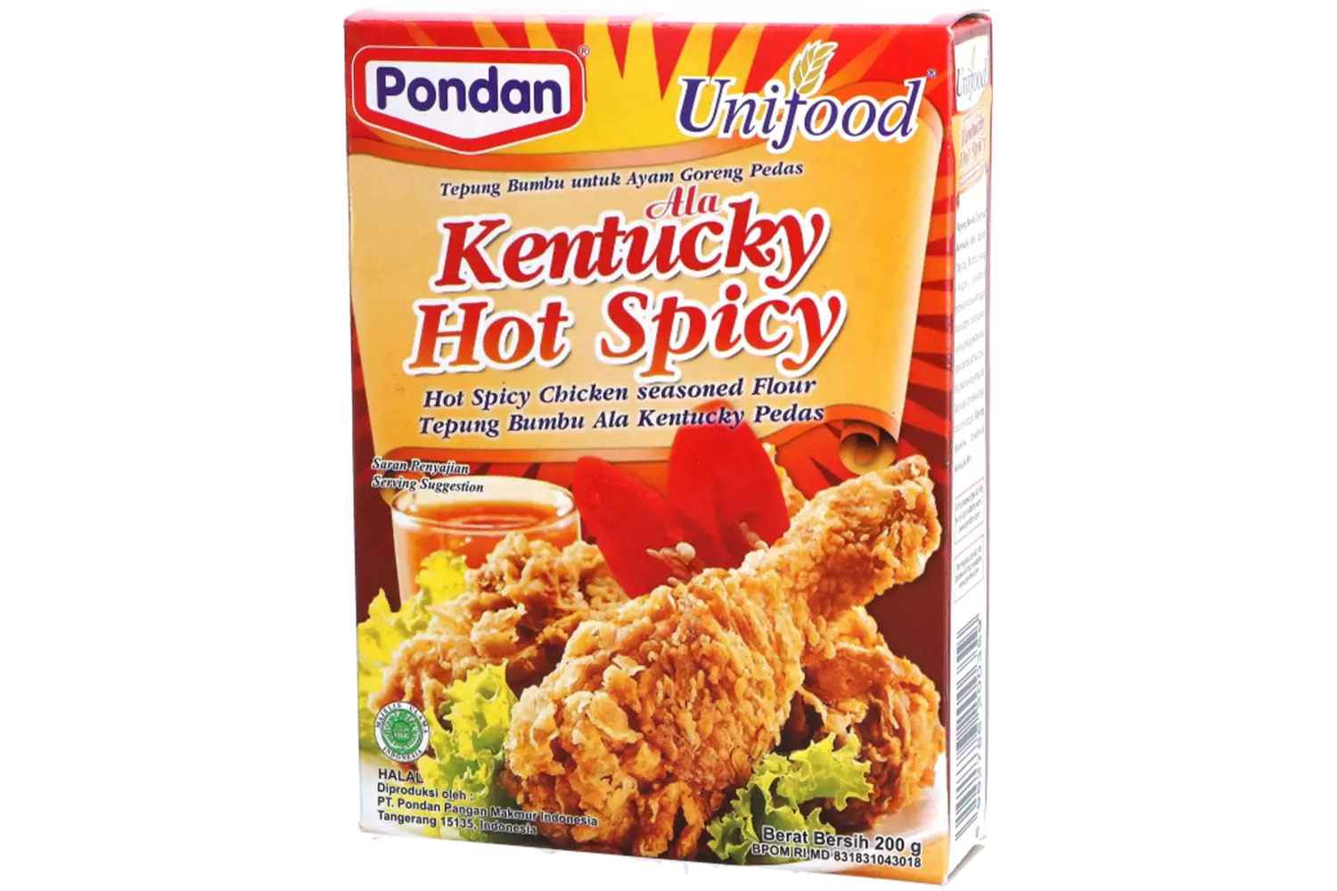 Pondan - Chicken Seasoned Flour Kentucky Hot 200g