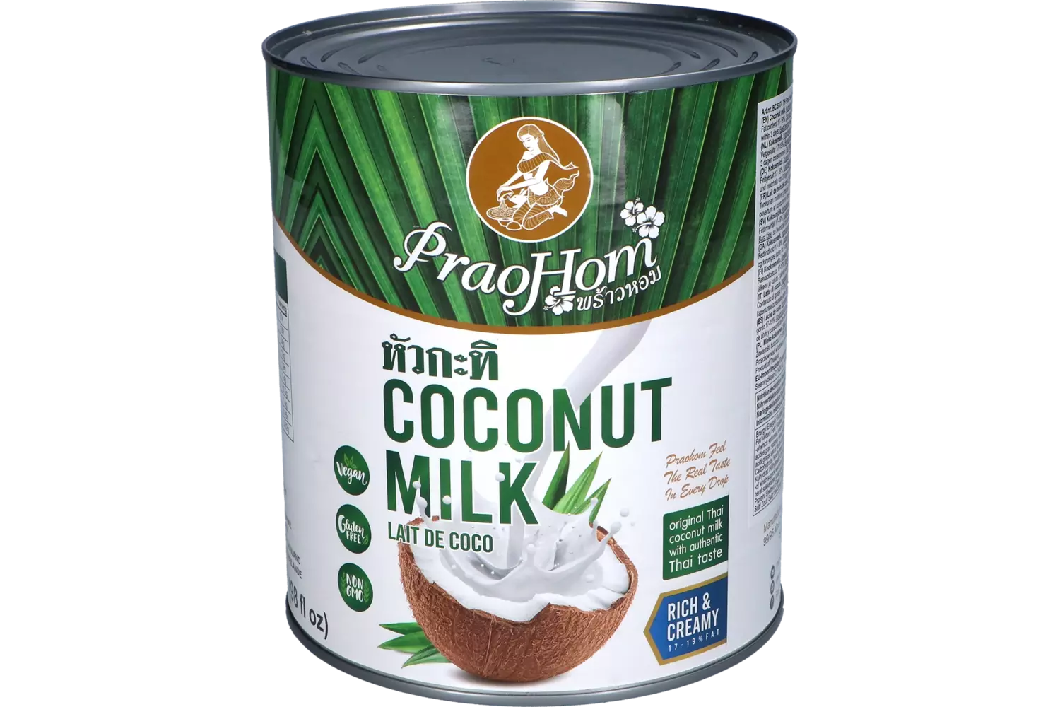 Prao Hom - Coconut Milk 17-19% Fat Tin 2.9L