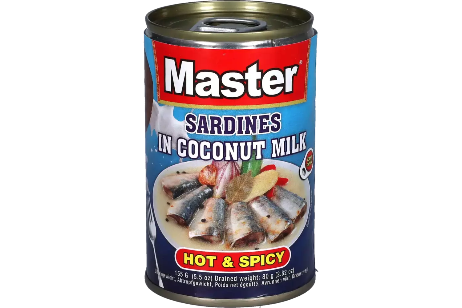 Master - Premium Sardines in Coconut Milk Gata 155g