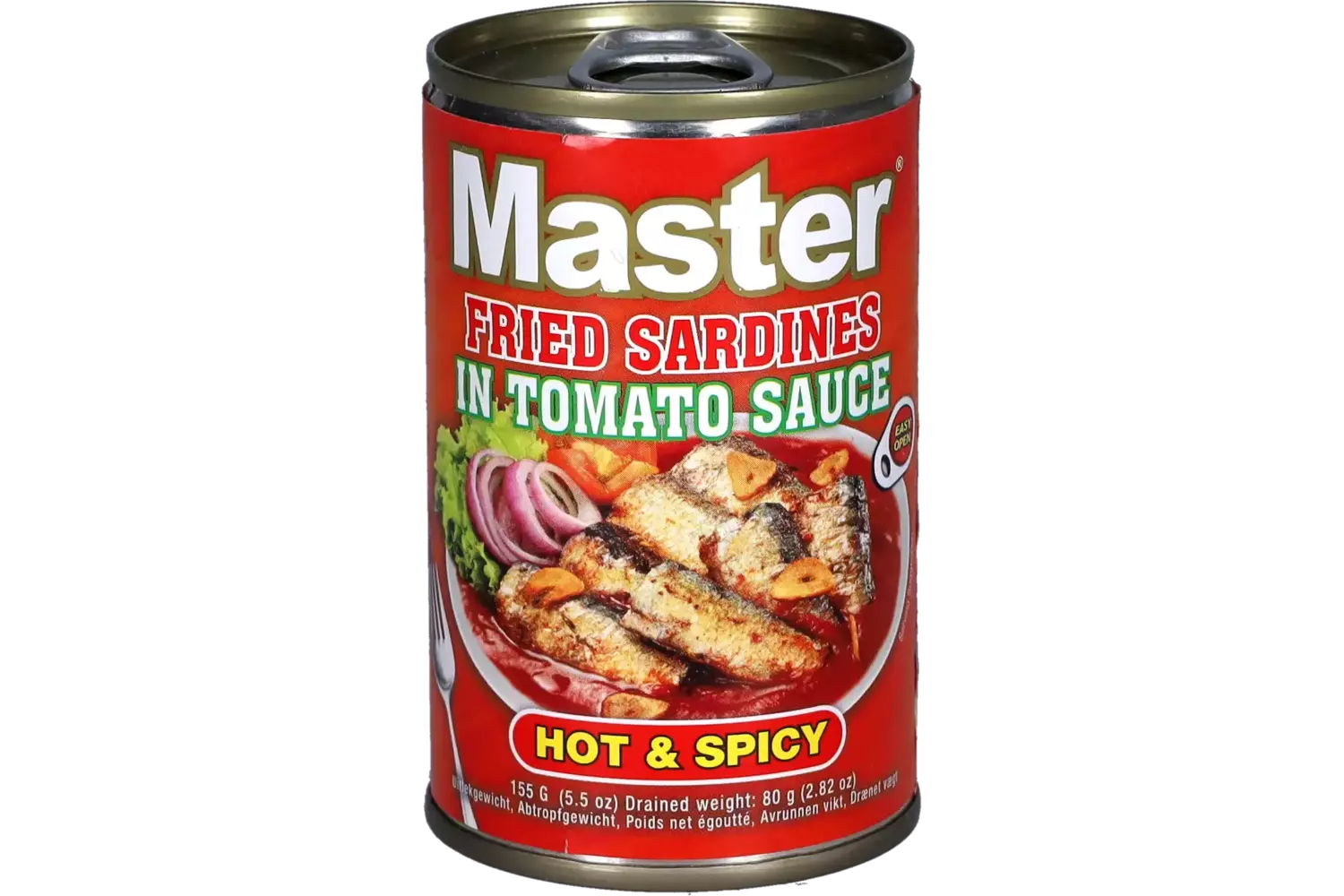 Master - Fried Sardines in Tomato Sauce Hot & Spicy 155g