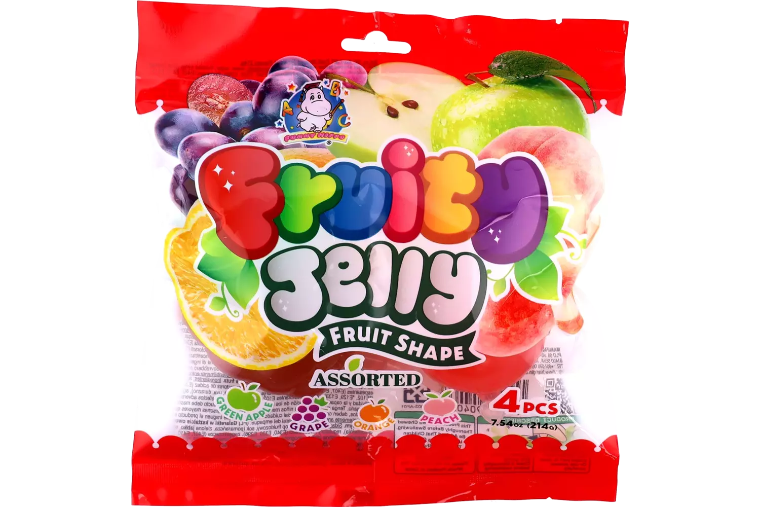 ABC - Fruity Jelly Fruit Shaped Assorted 4pcs 214g