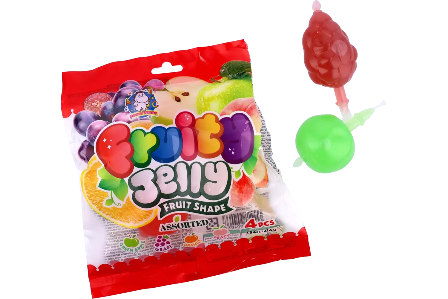 ABC - Fruity Jelly Fruit Shaped Assorted 4pcs 214g