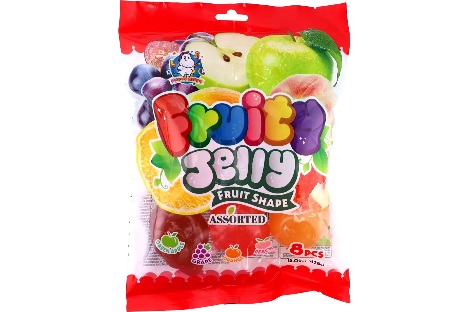 ABC - Fruity Jelly Fruit Shaped Assorted 8pcs 428g