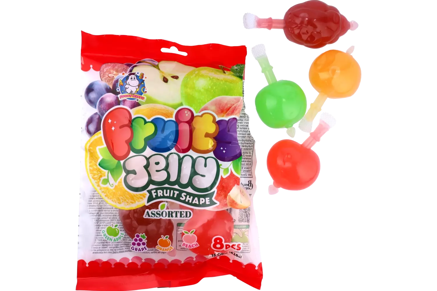 ABC - Fruity Jelly Fruit Shaped Assorted 8pcs 428g