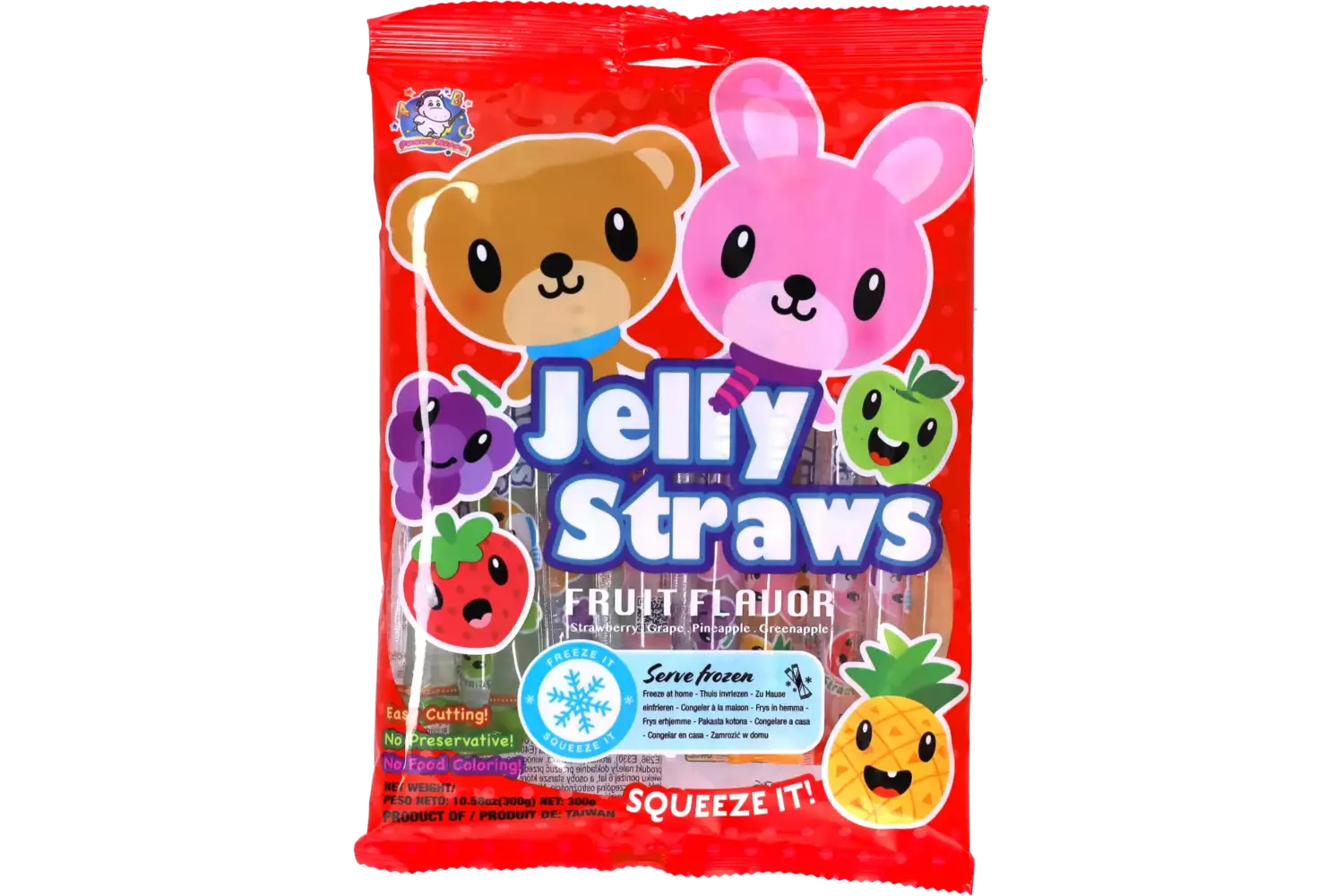 ABC - Bear and Bunny Jelly Straw Mix Bag 300g