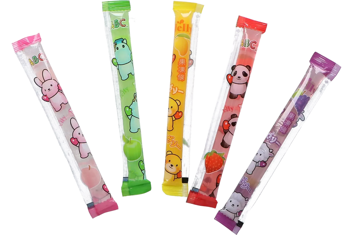 ABC - Animal Friends Jelly Straw Mix Bag 400g