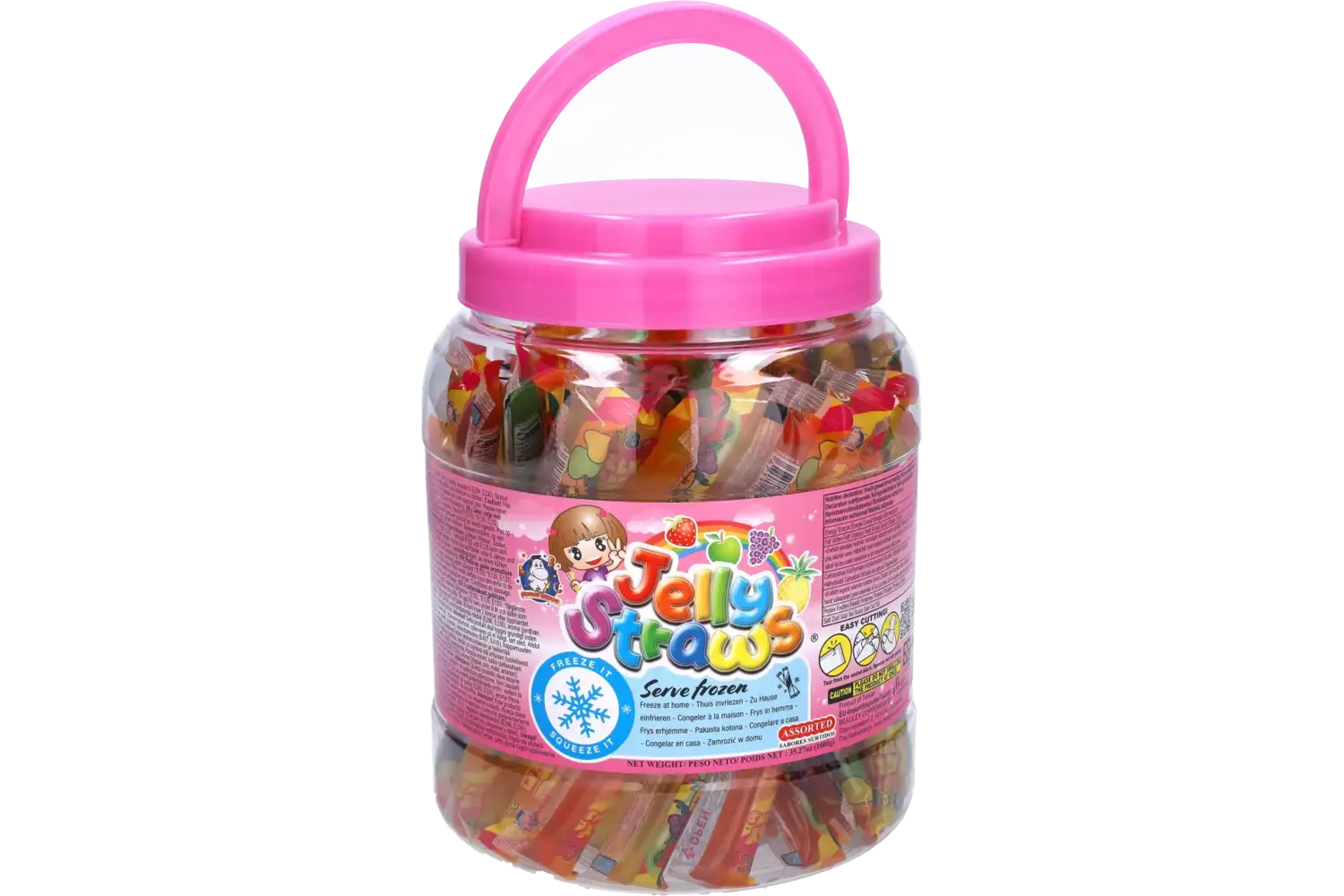 ABC - Fruit Jelly Straws Assorted Jar 1kg