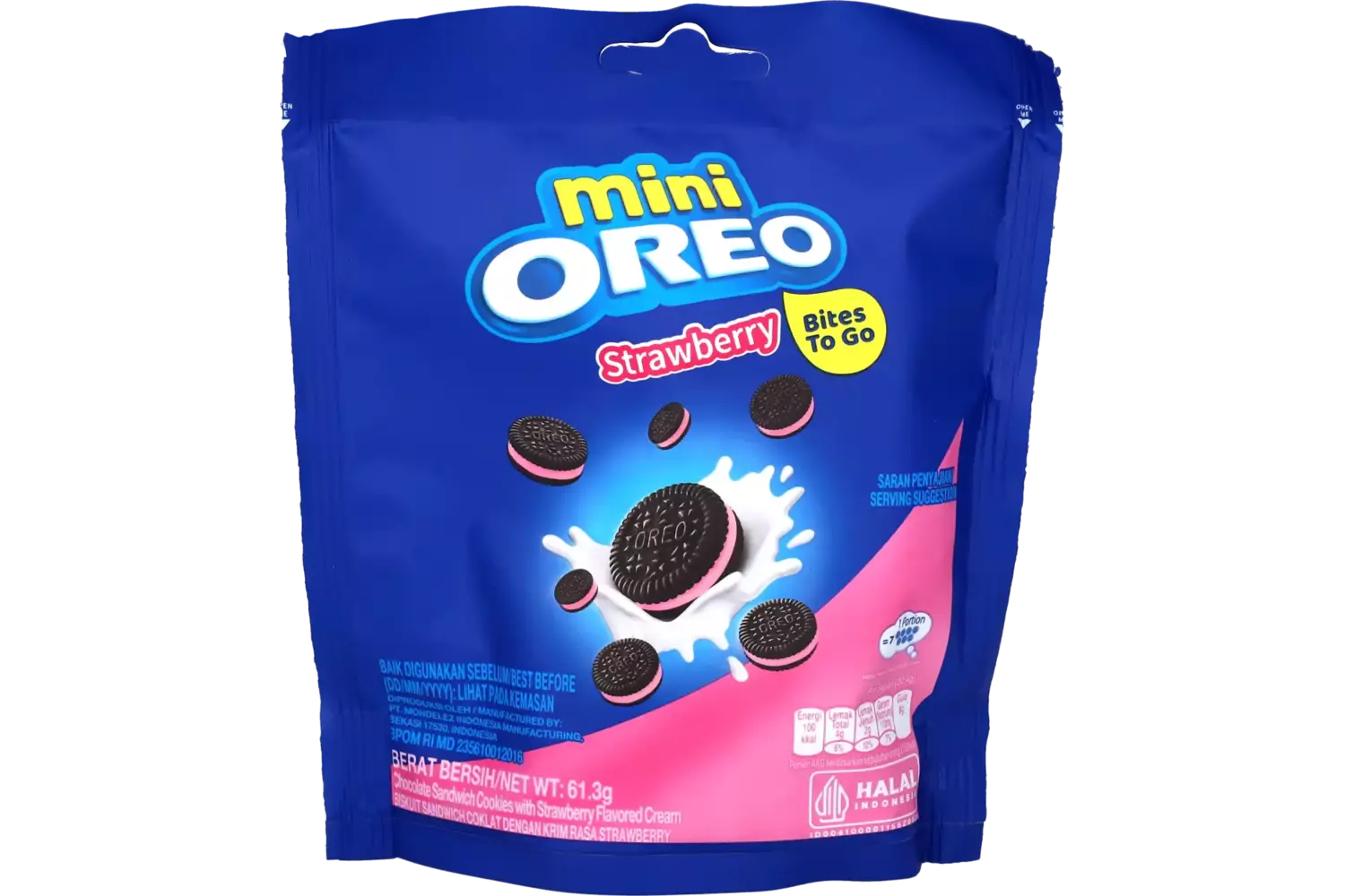 Oreo - Mini Strawberry Pouch 58.4g