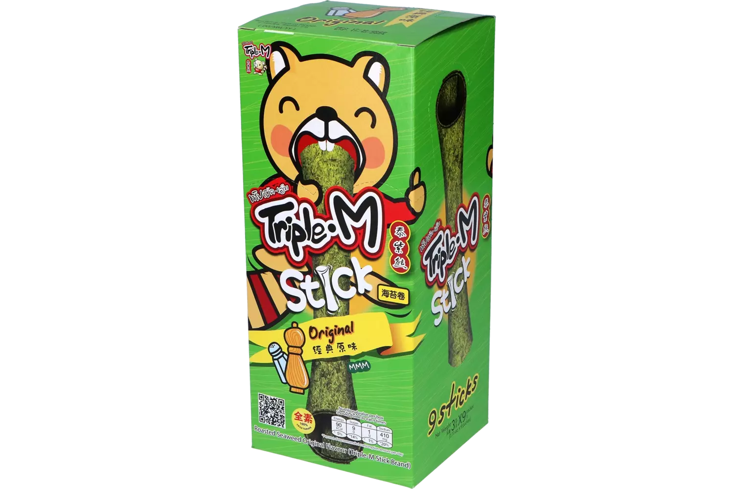 Triple-M - Roasted Seaweed Roll Stick Original 9x3g
