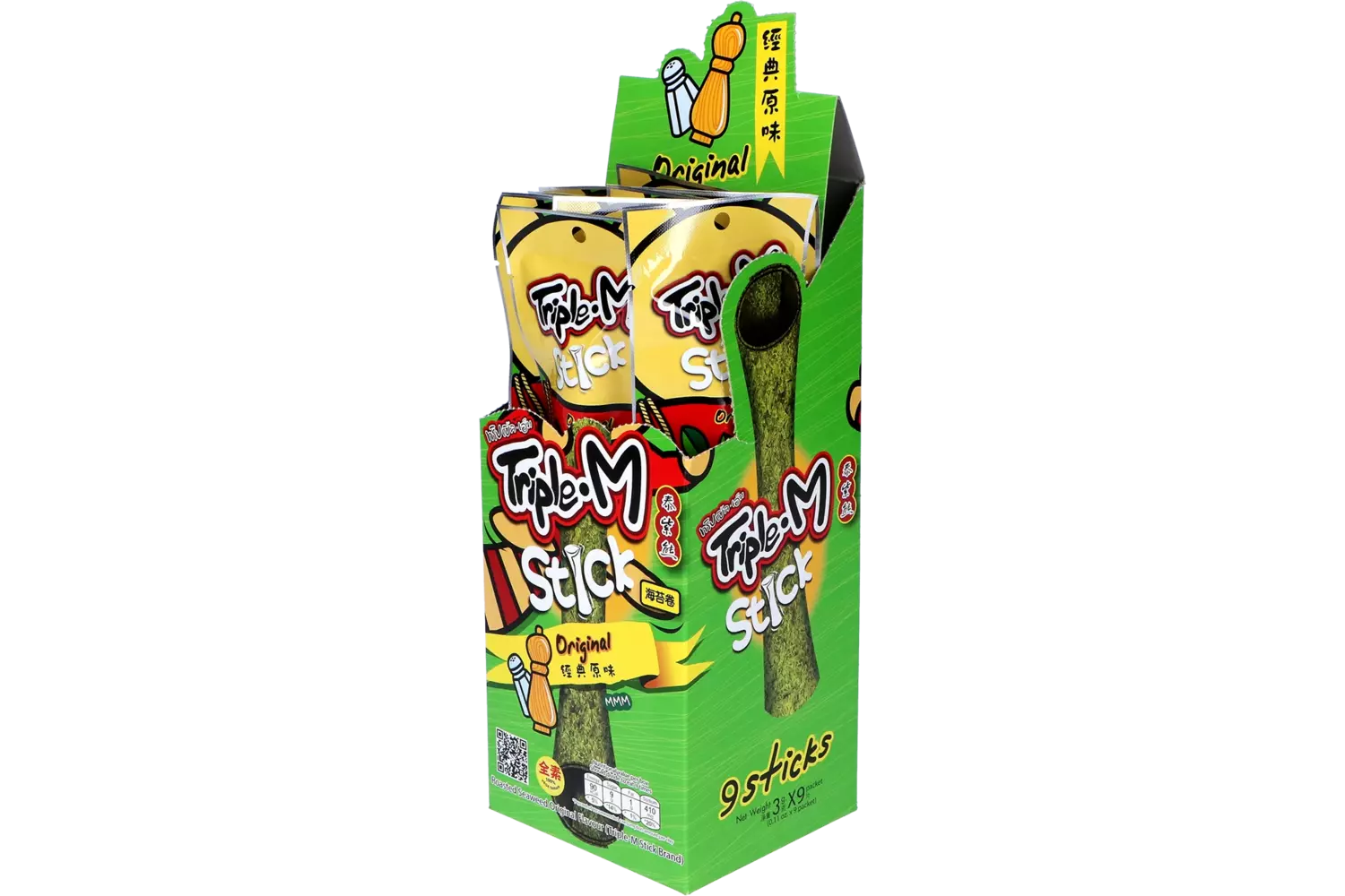 Triple-M - Roasted Seaweed Roll Stick Original 9x3g
