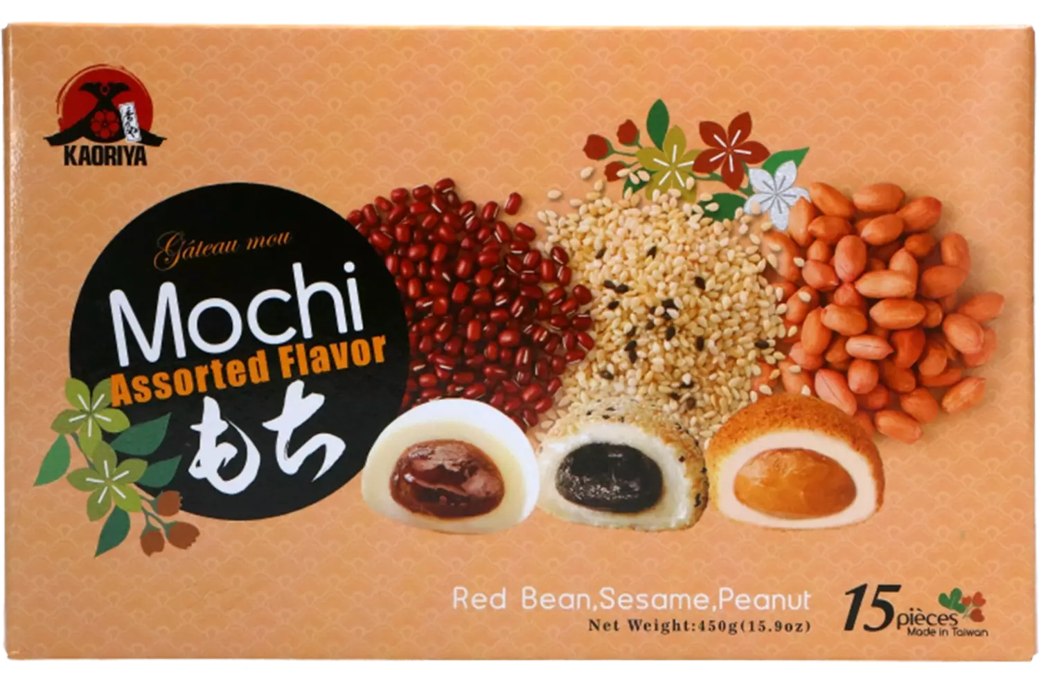 Kaoriya - Mochi Assorted Red Bean Sesame & Peanut 450g