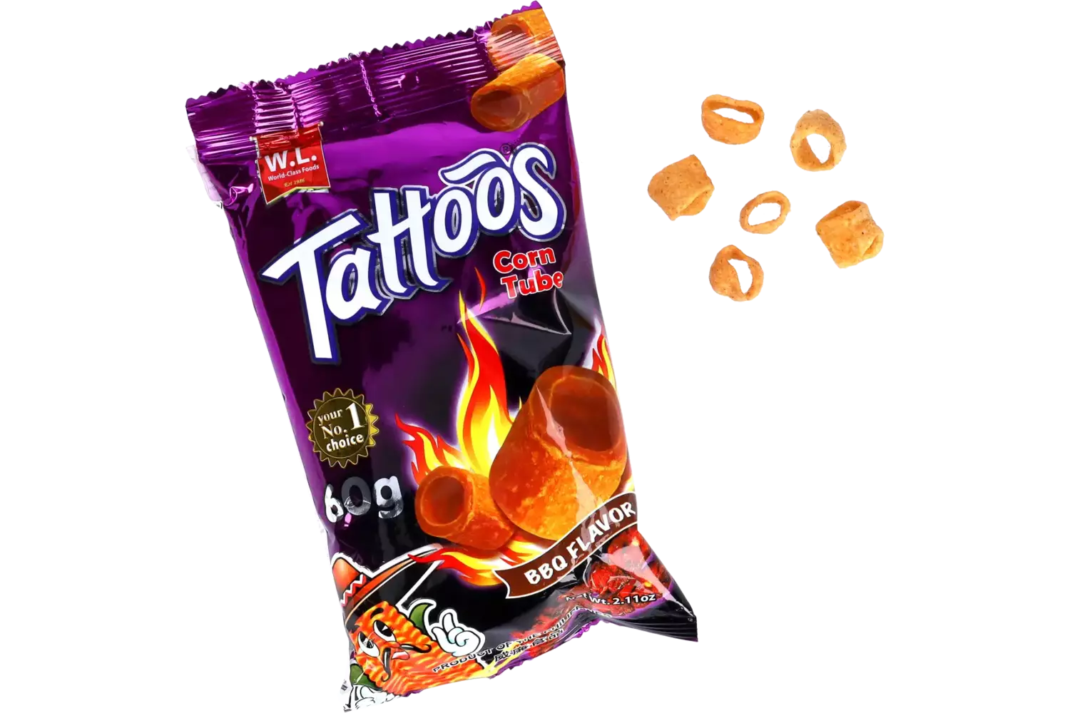 W.L. - Tattoos Corn Tube BBQ 60g