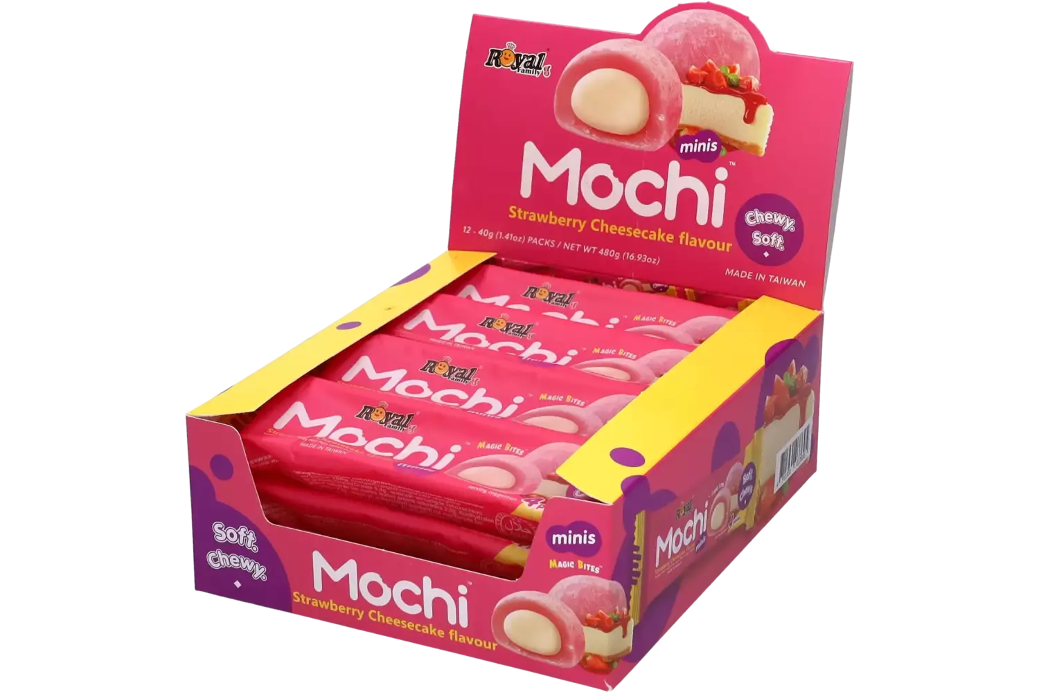 Royal Family - Mochi Mini Strawberry Cheese Cake Snack Pack 12x40g