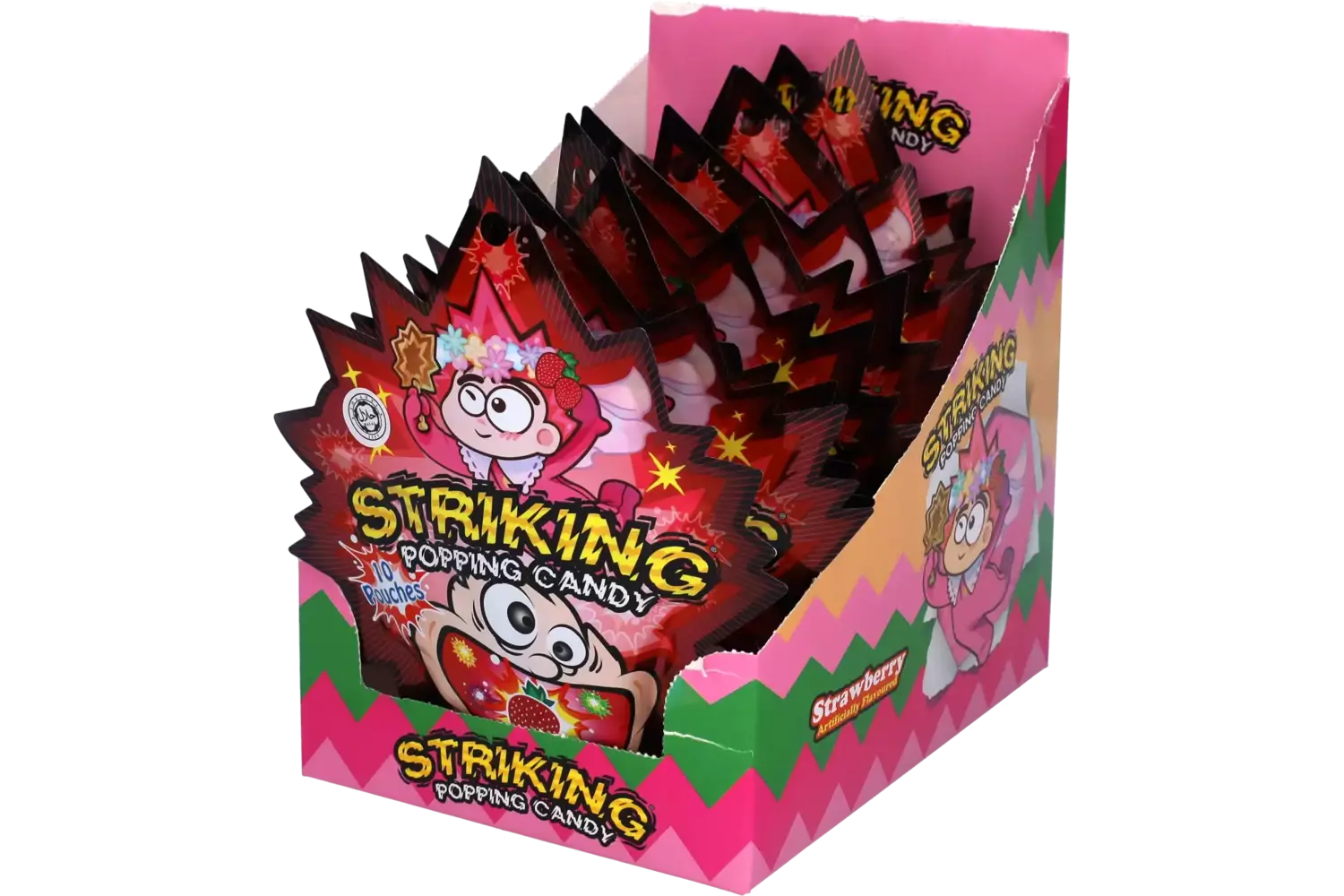 Striking - Popping Candy Strawberry Display 15g