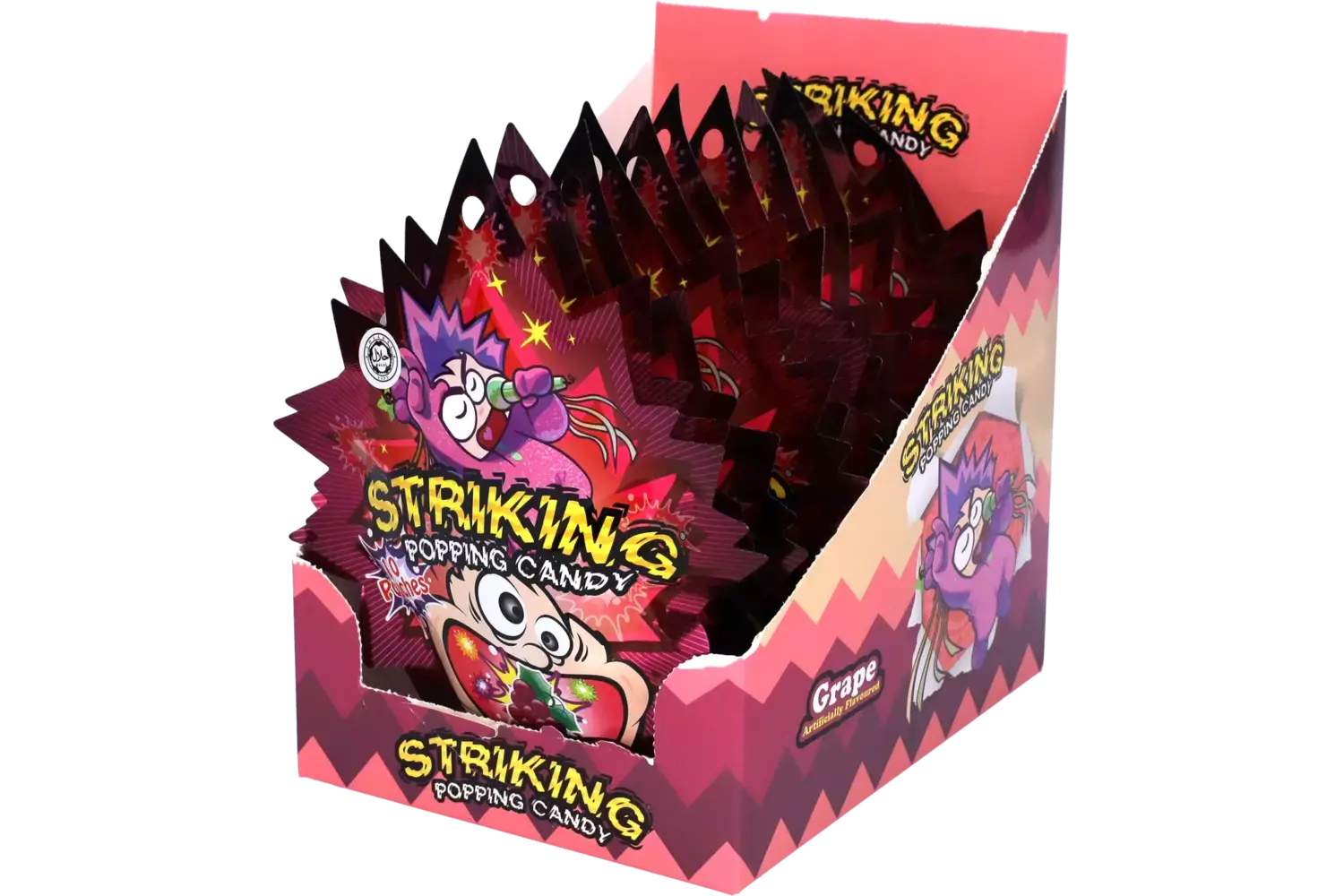Striking - Popping Candy Grape Display 15g