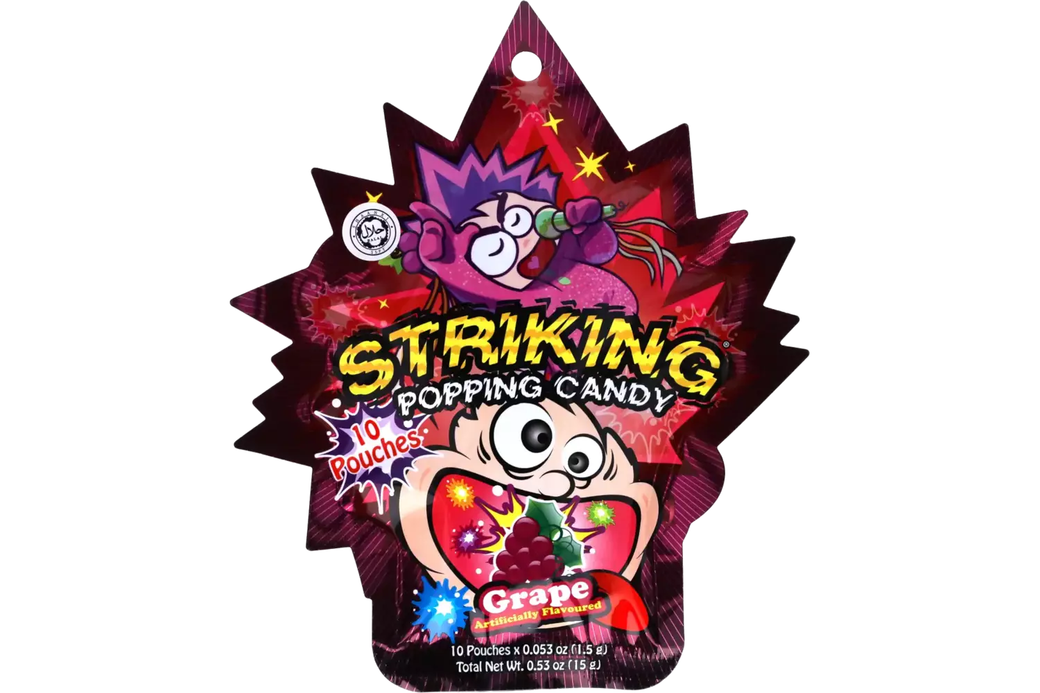Striking - Popping Candy Grape Strip 15g