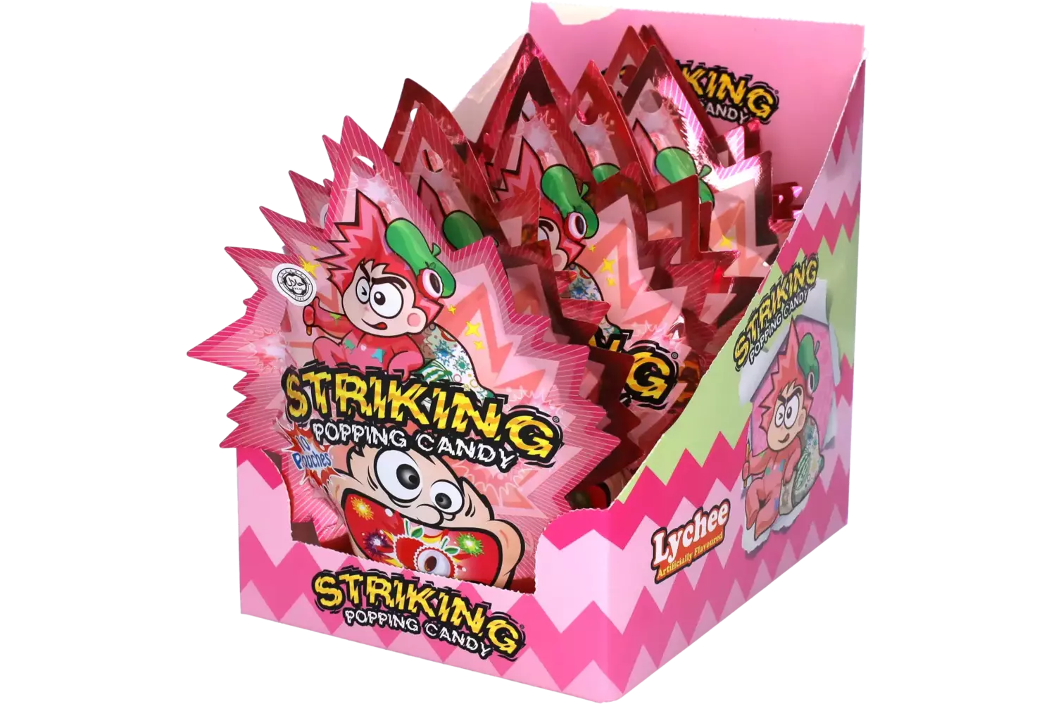 Striking - Popping Candy Lychee Display 15g