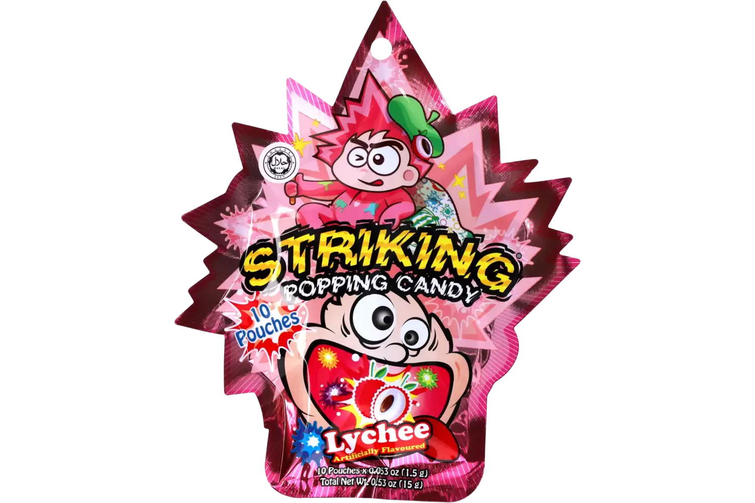 Striking - Popping Candy Lychee Display 15g
