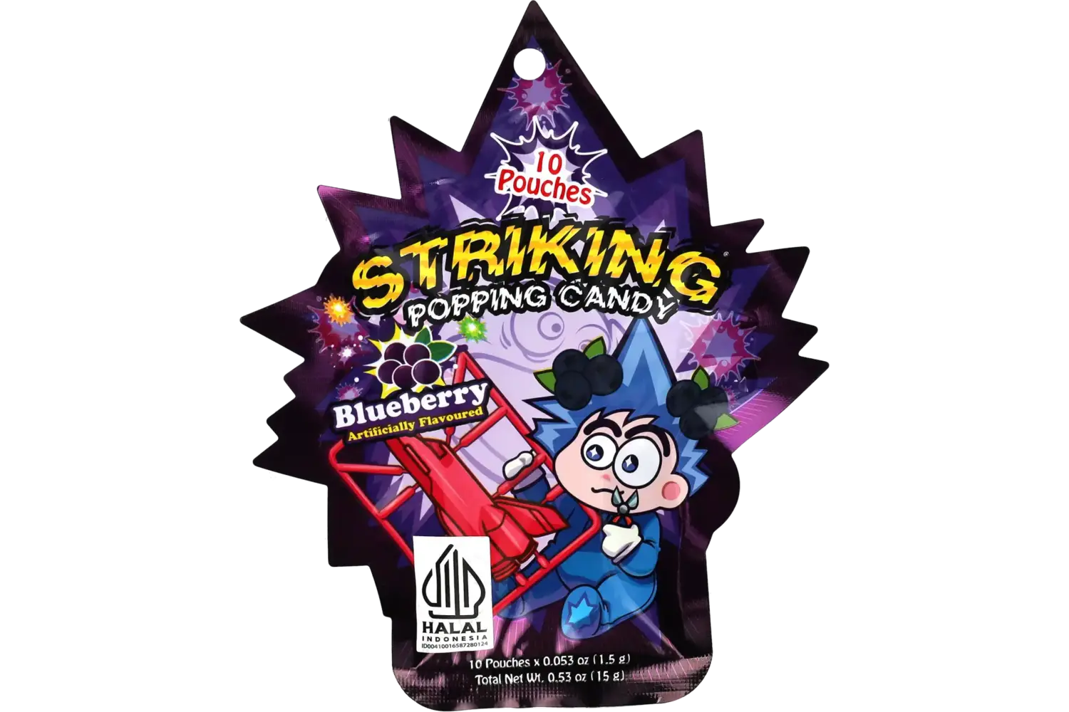 Striking - Popping Candy Blueberry Display 15g