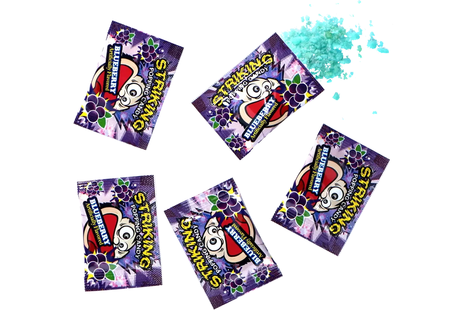Striking - Popping Candy Blueberry Strip 30g