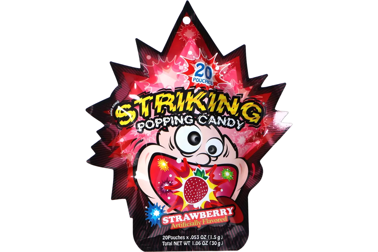 Striking - Popping Candy Strawberry Strip 30g