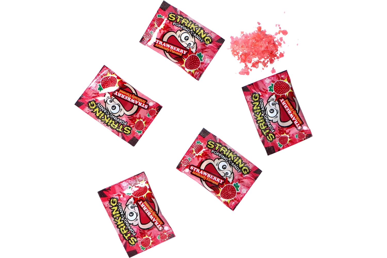 Striking - Popping Candy Strawberry Strip 30g
