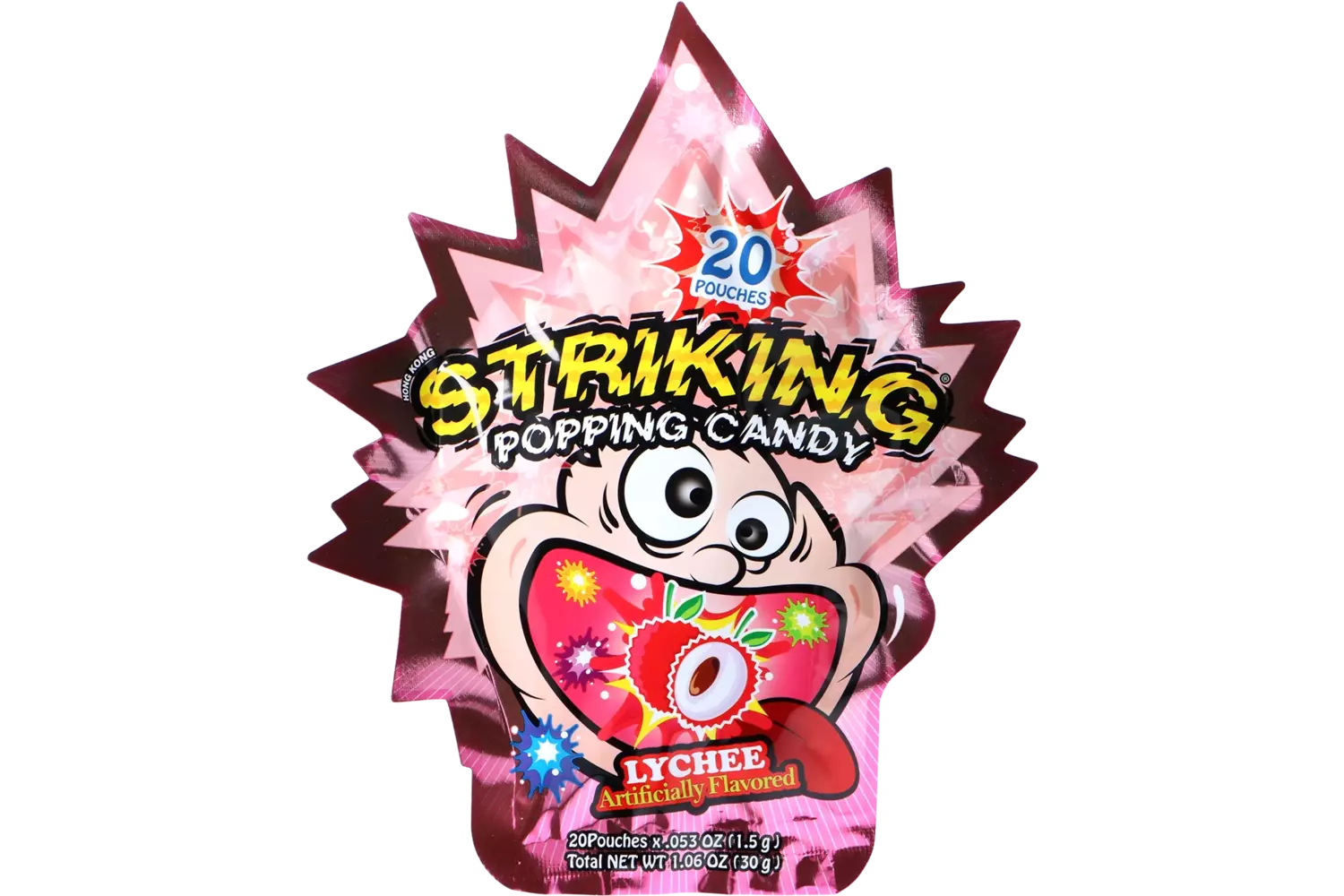 Striking - Popping Candy Lychee Strip 30g