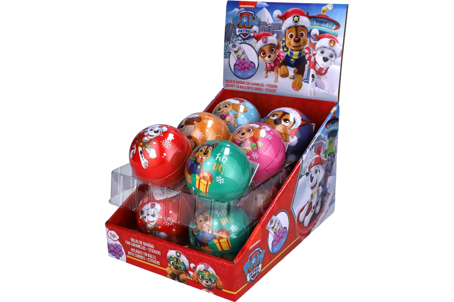 Dolci - Paw Patrol Metal Christmas Ball with Candy 12x5g
