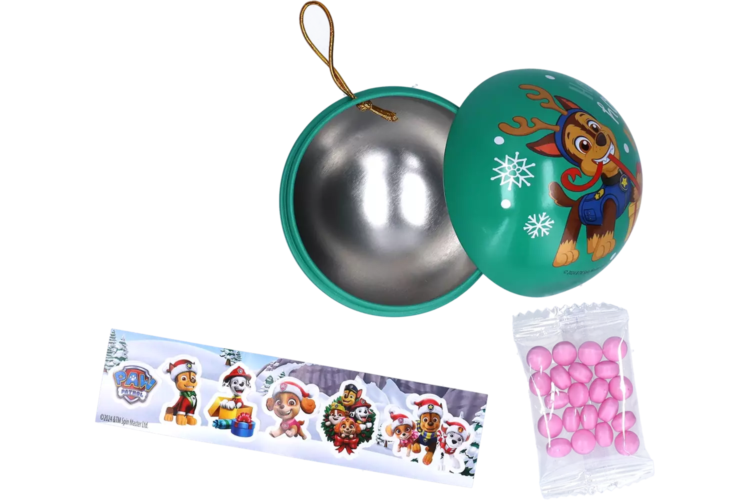 Dolci - Paw Patrol Metal Christmas Ball with Candy 12x5g
