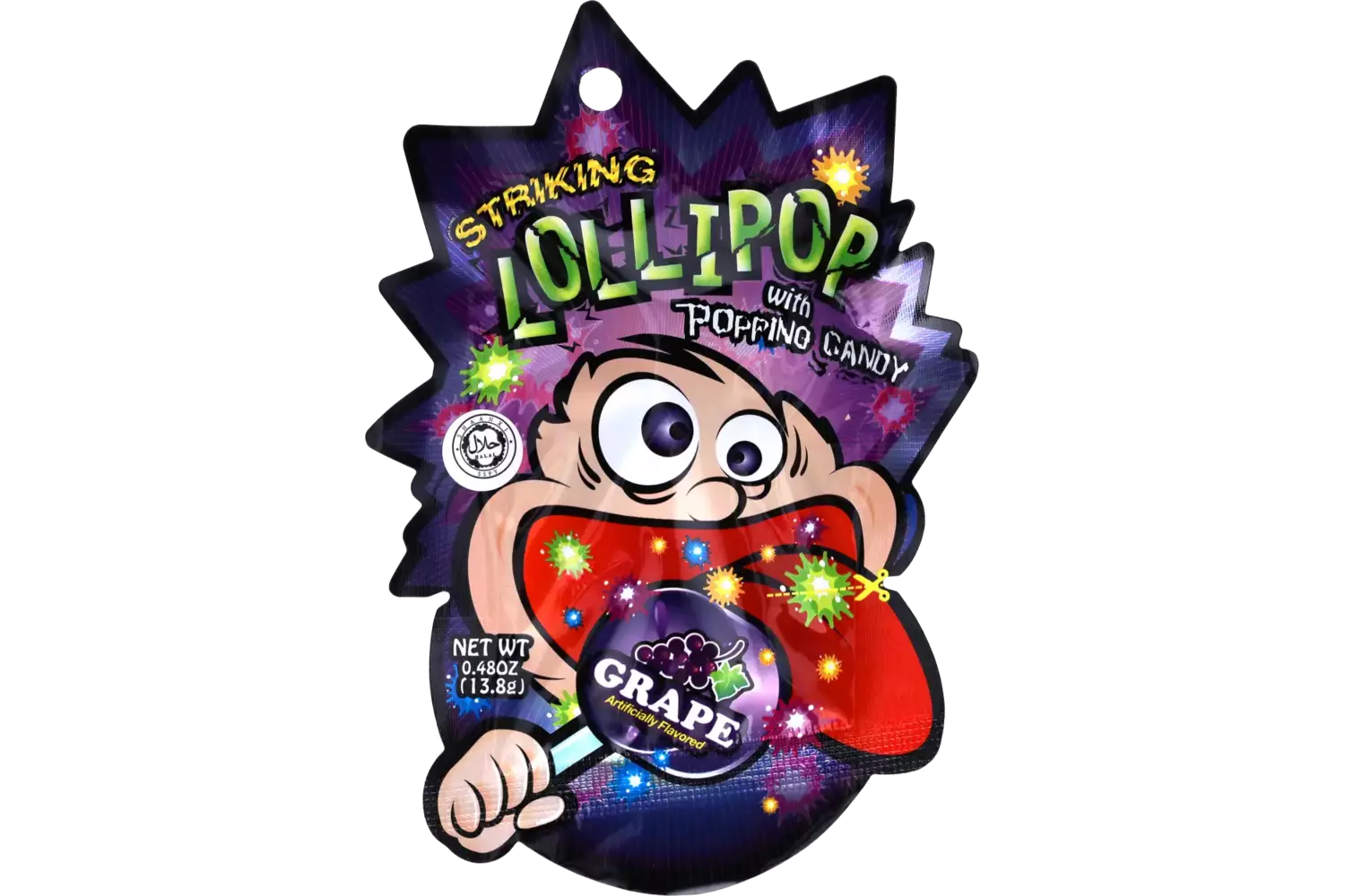 Striking - Lollipop Popping Candy Grape Strip 13.8g