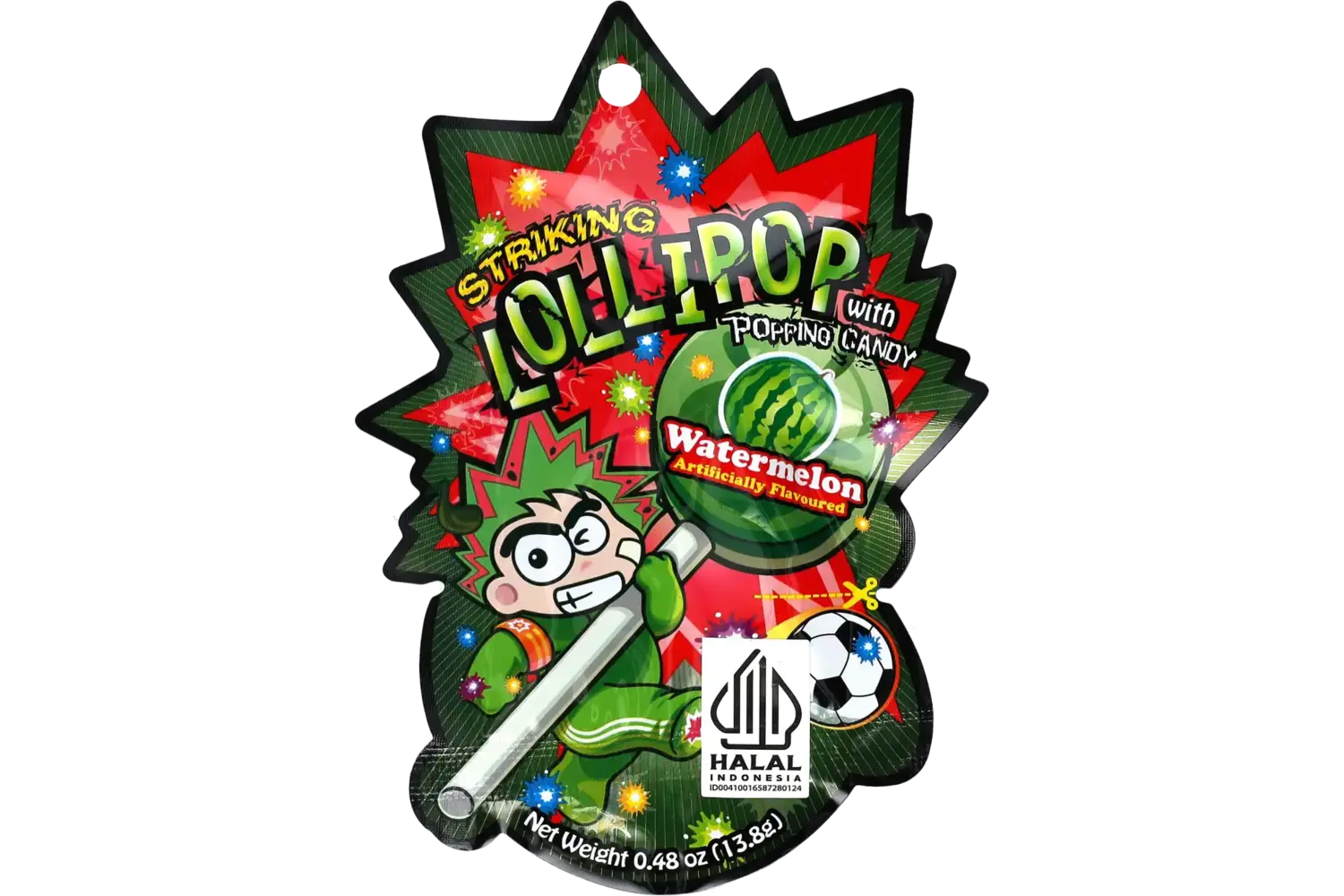 Striking - Lollipop Popping Candy Watermelon Strip 13.8g