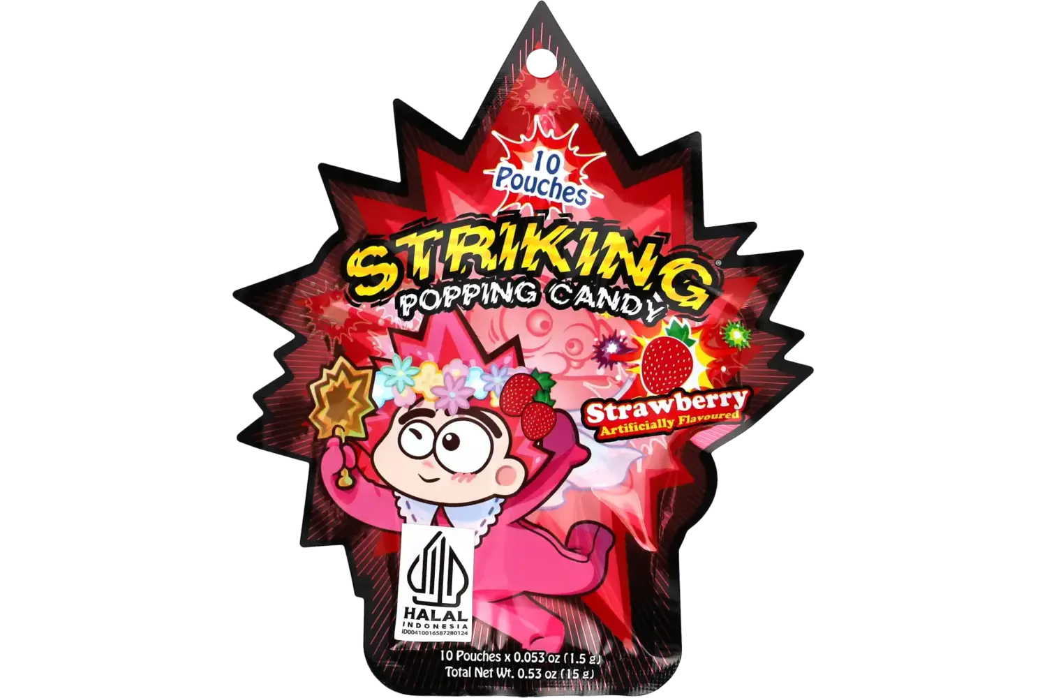 Striking - Popping Candy Strawberry Strip 15g