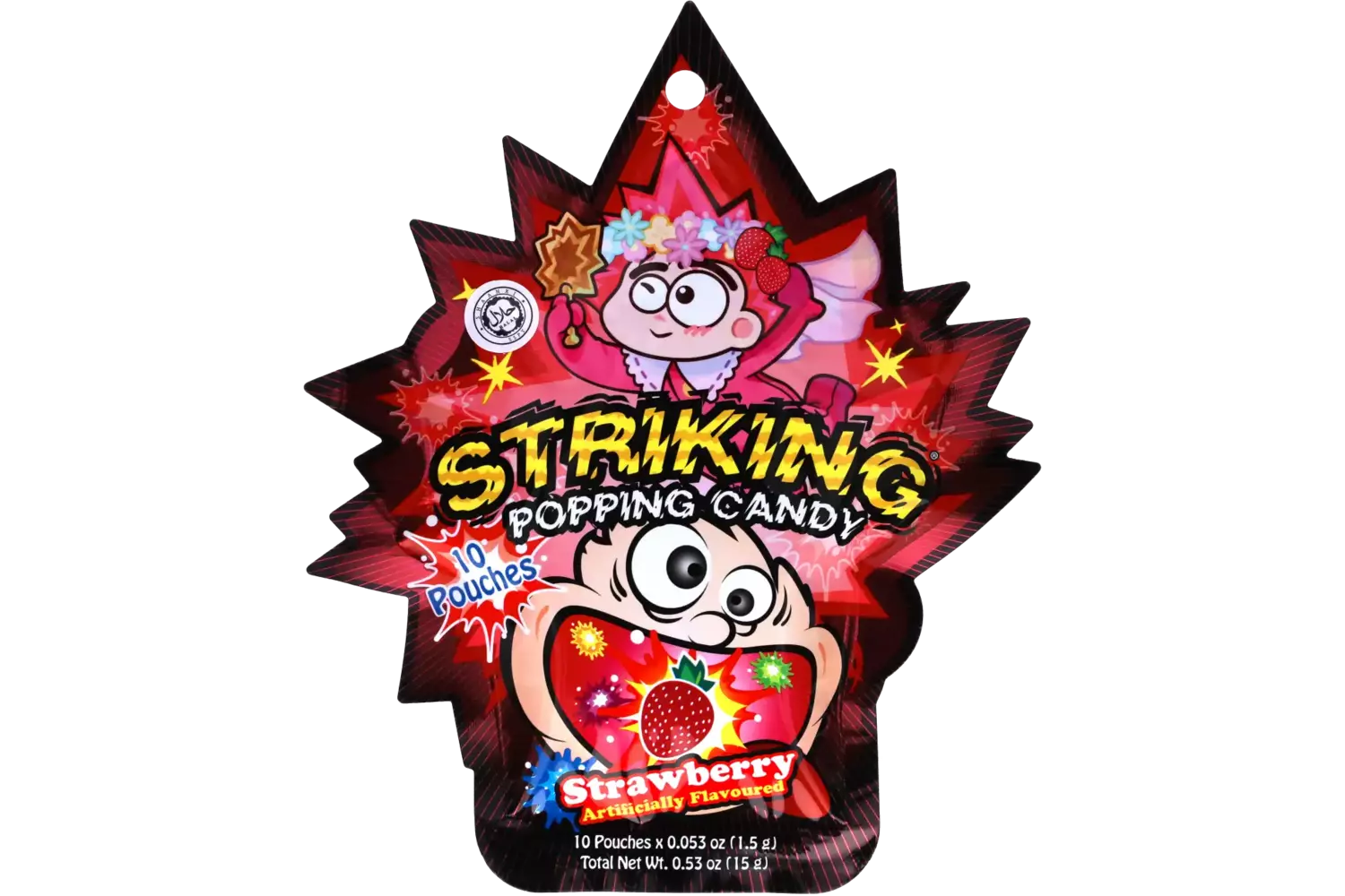 Striking - Popping Candy Strawberry Strip 15g