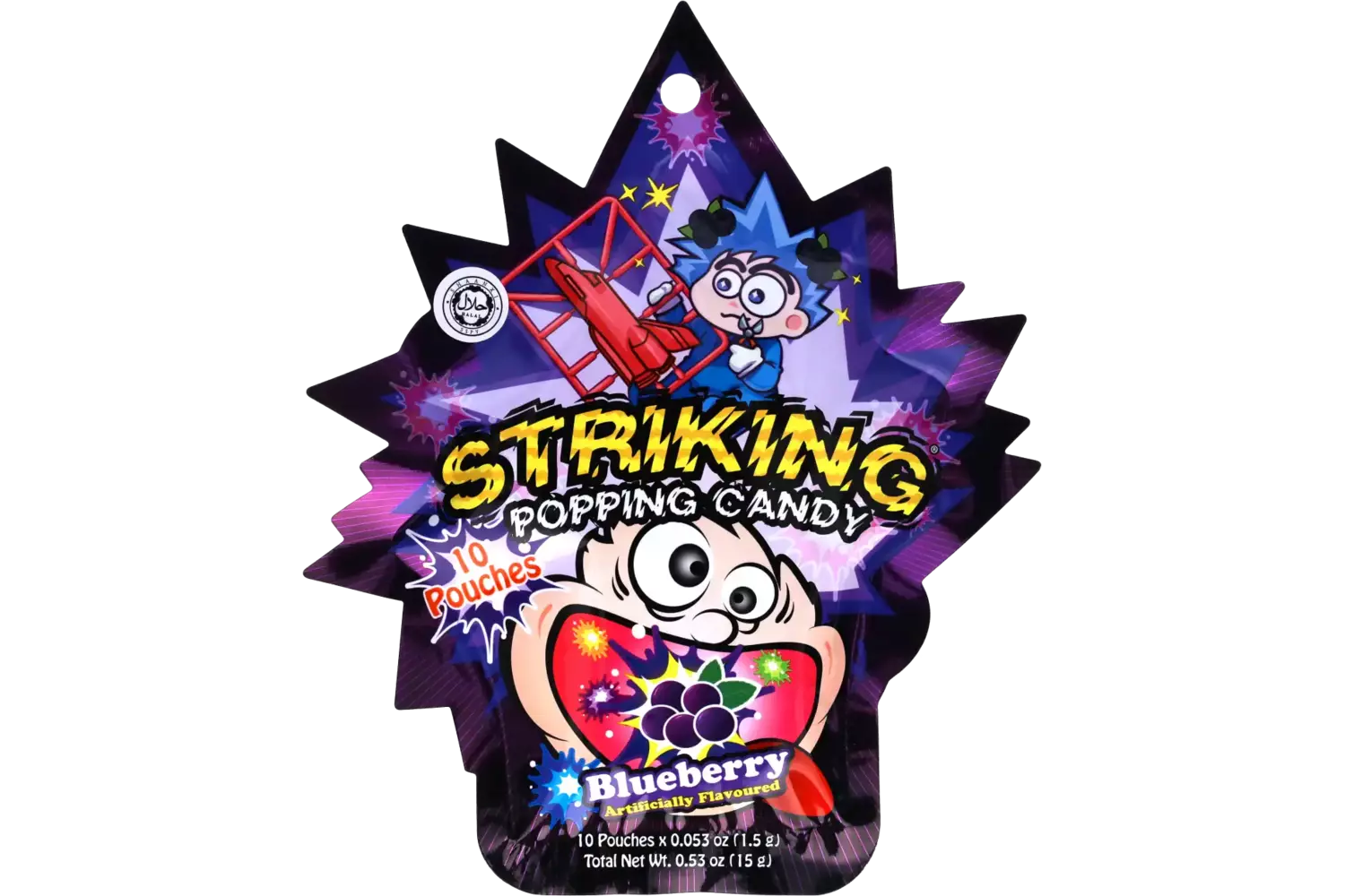 Striking - Popping Candy Blueberry Strip 15g